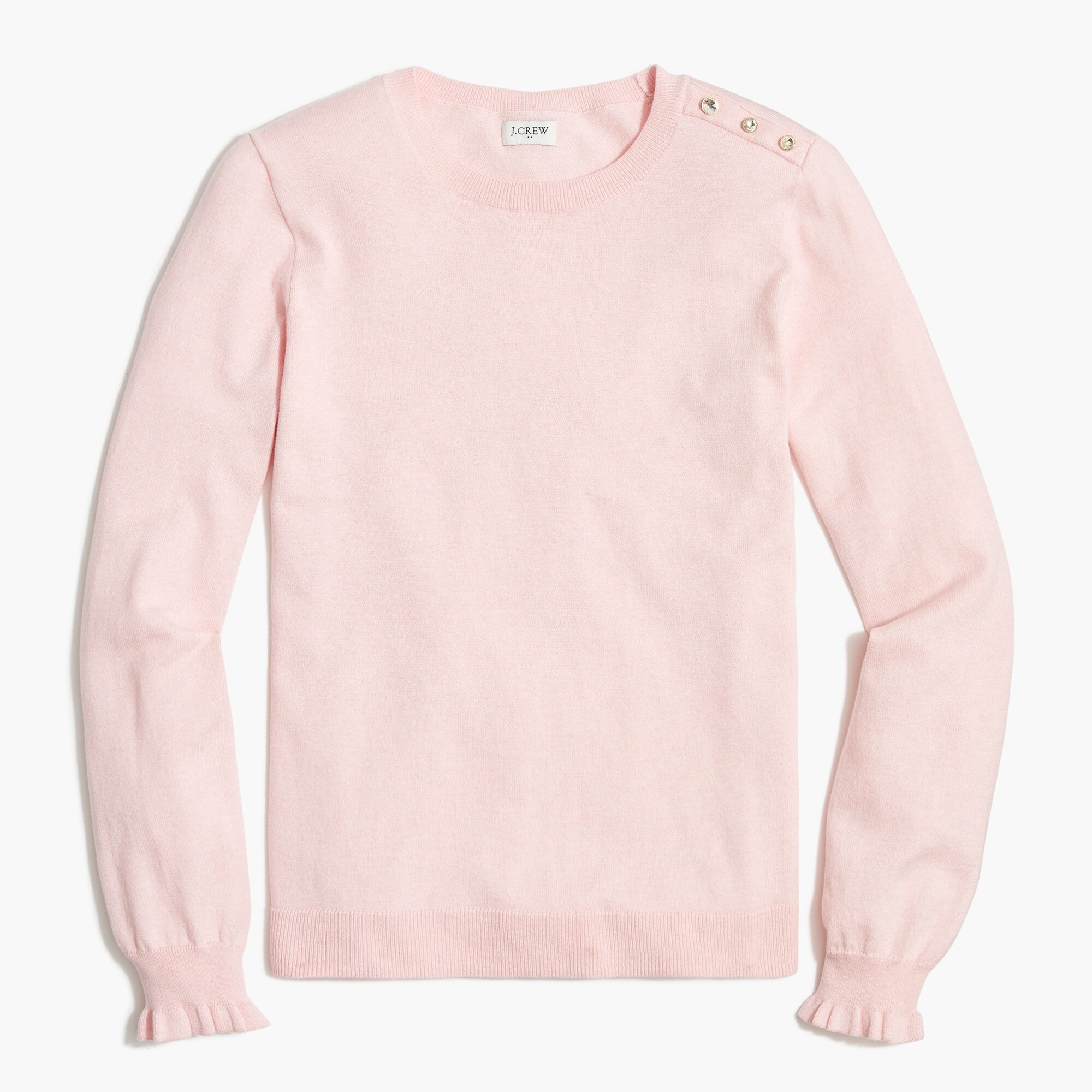 ruffle rhinestone sweater for women