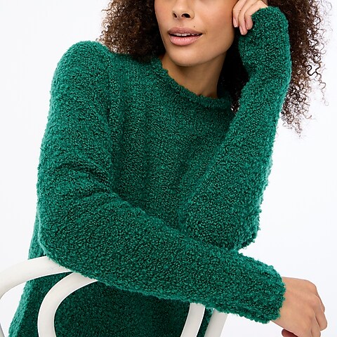 womens Boucl&eacute; mockneck sweater