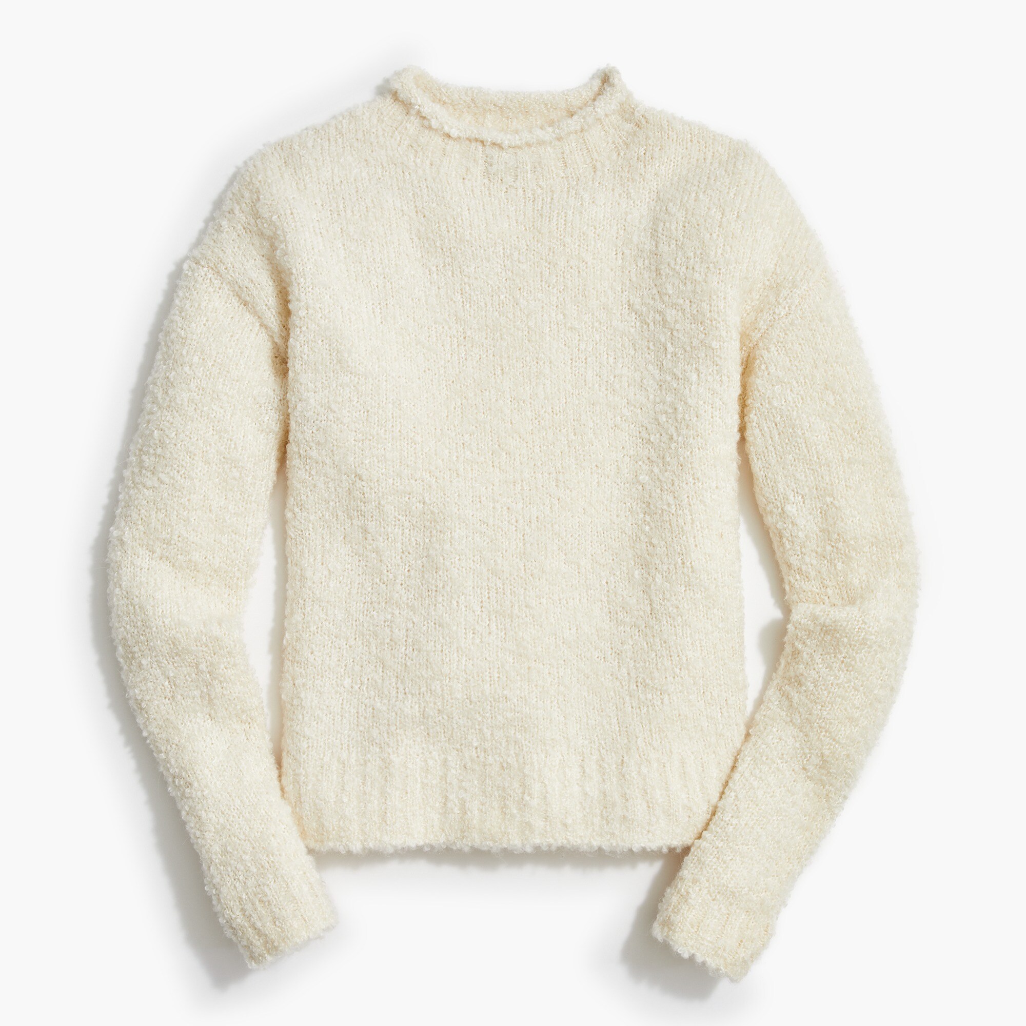 Bouclé mockneck sweater