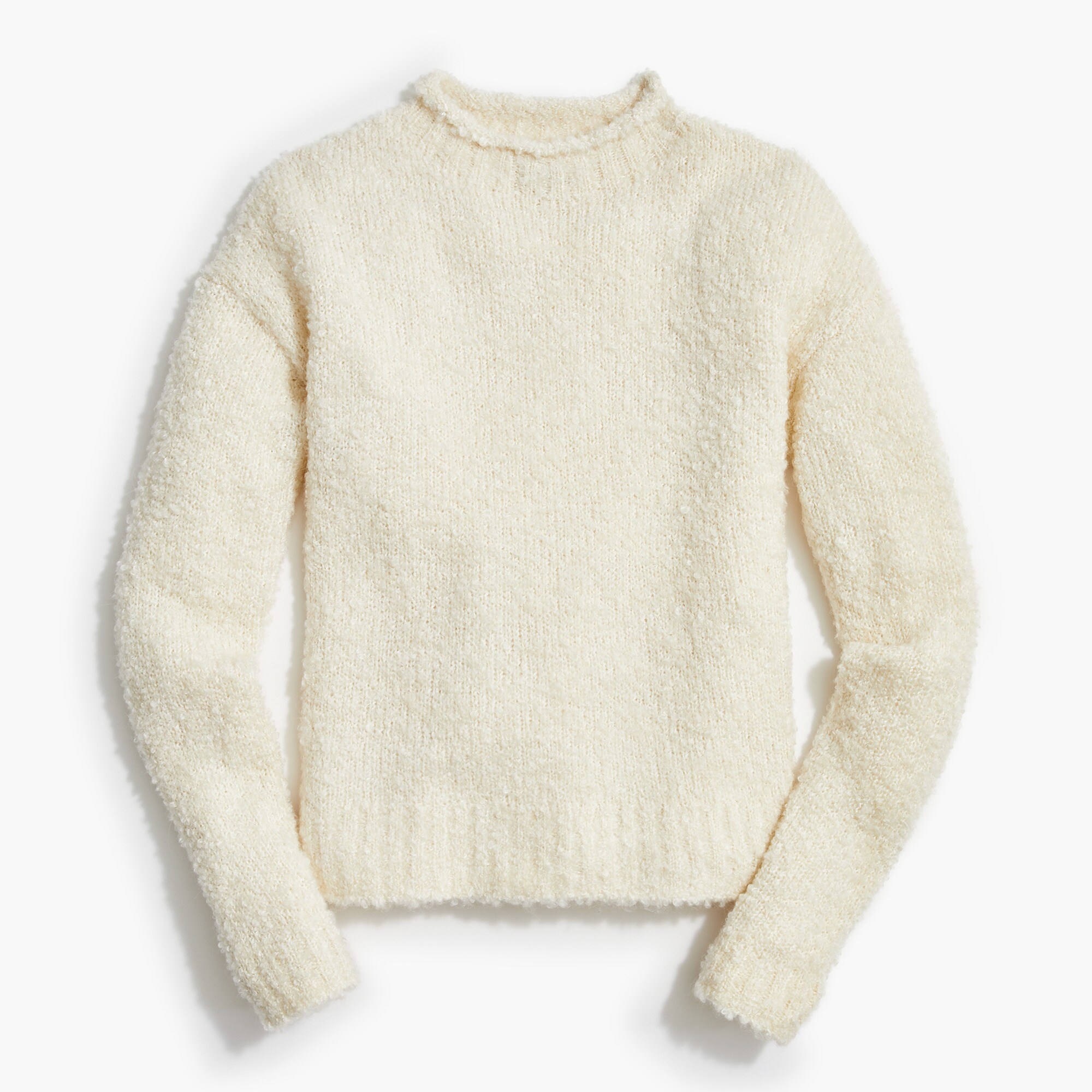  Boucl&eacute; mockneck sweater