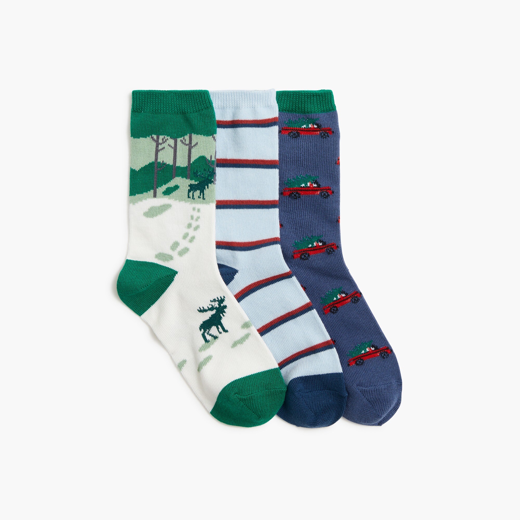 Boys' truck striped trouser socks pack