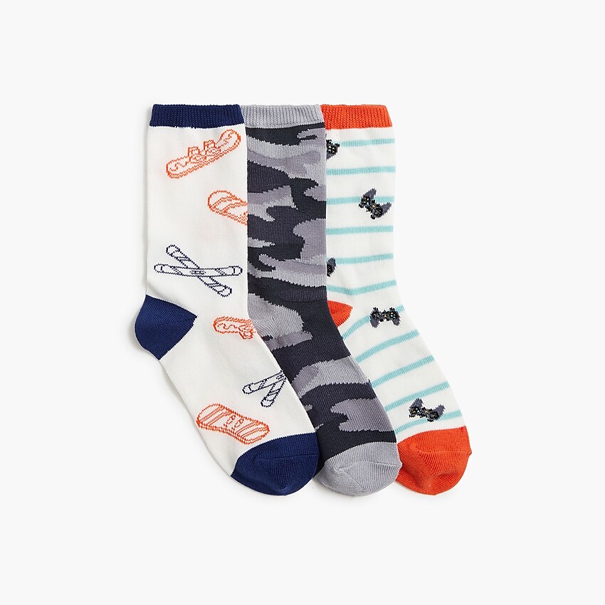factory: boys&apos; sport trouser socks pack for boys, right side, view zoomed
