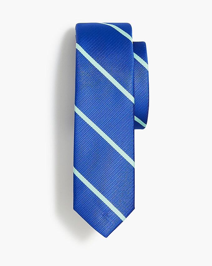 factory: boys&apos; striped tie for boys, right side, view zoomed