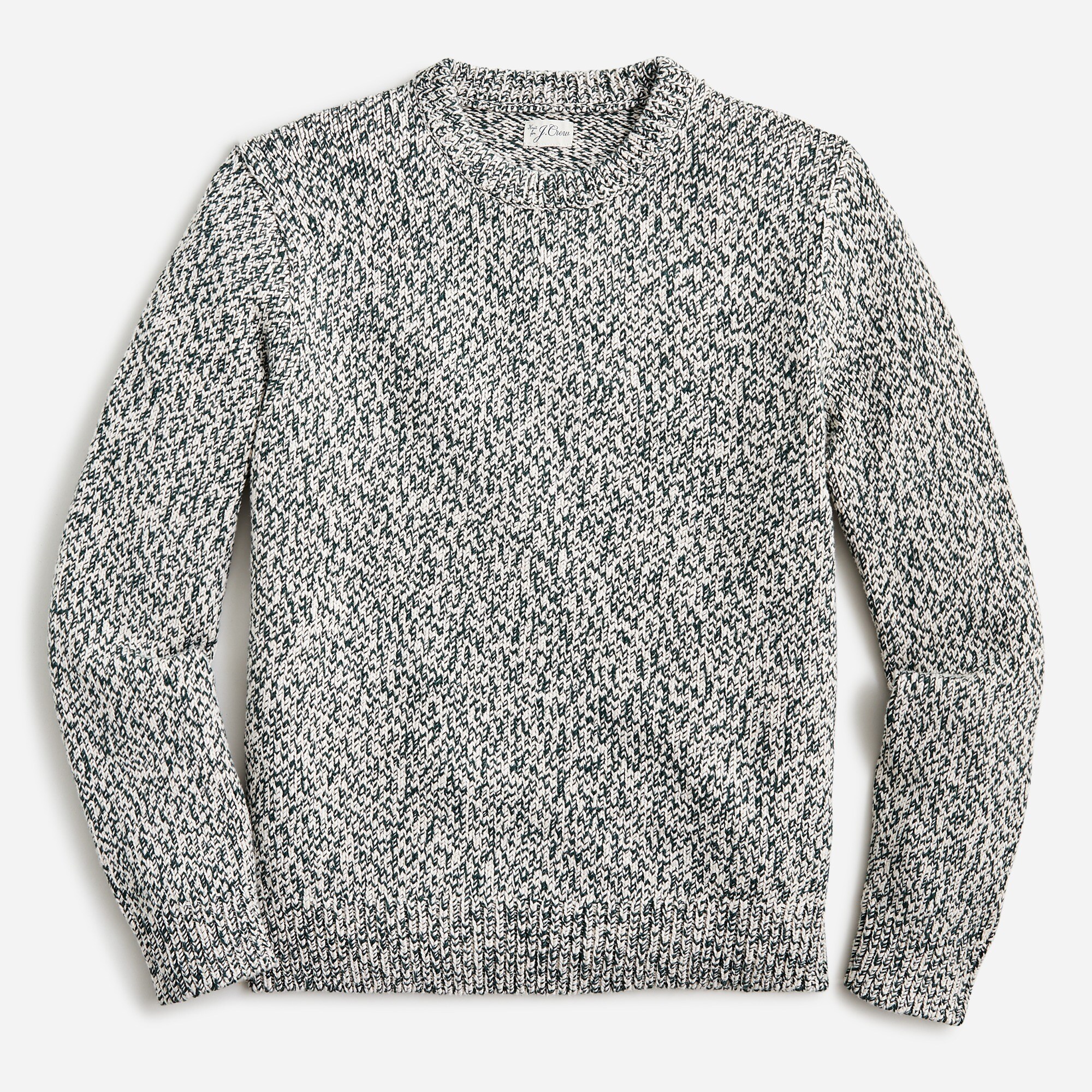 Marled cotton crewneck sweater