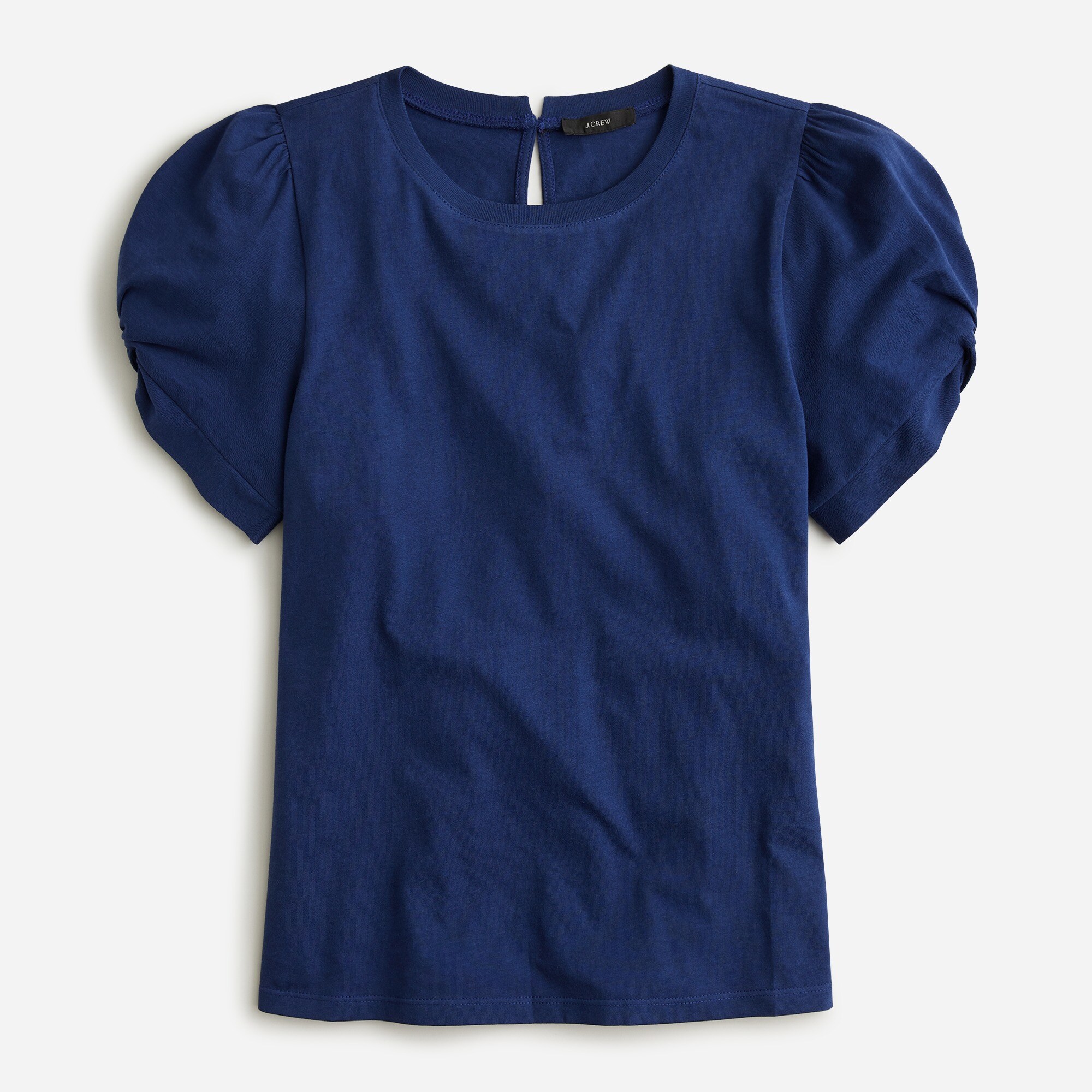 Broken-in jersey puff-sleeve T-shirt