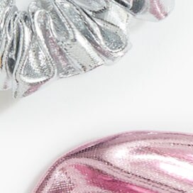 Girls' metallic scrunchies set-of-two VELVET MULTI girls' metallic scrunchies set-of-two for girls