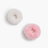 Girls&apos; furry scrunchies two-pack