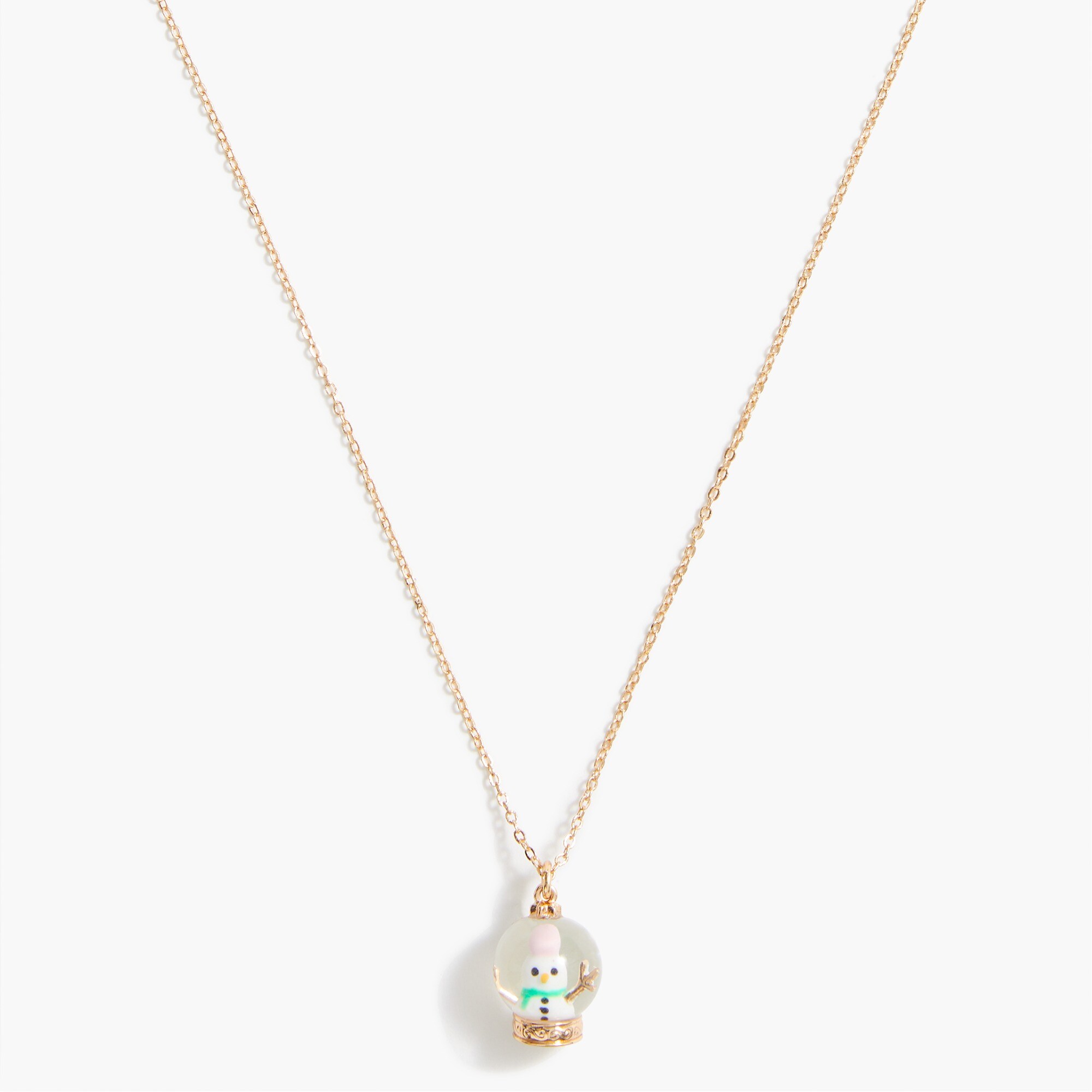 Girls' snow globe pendant necklace