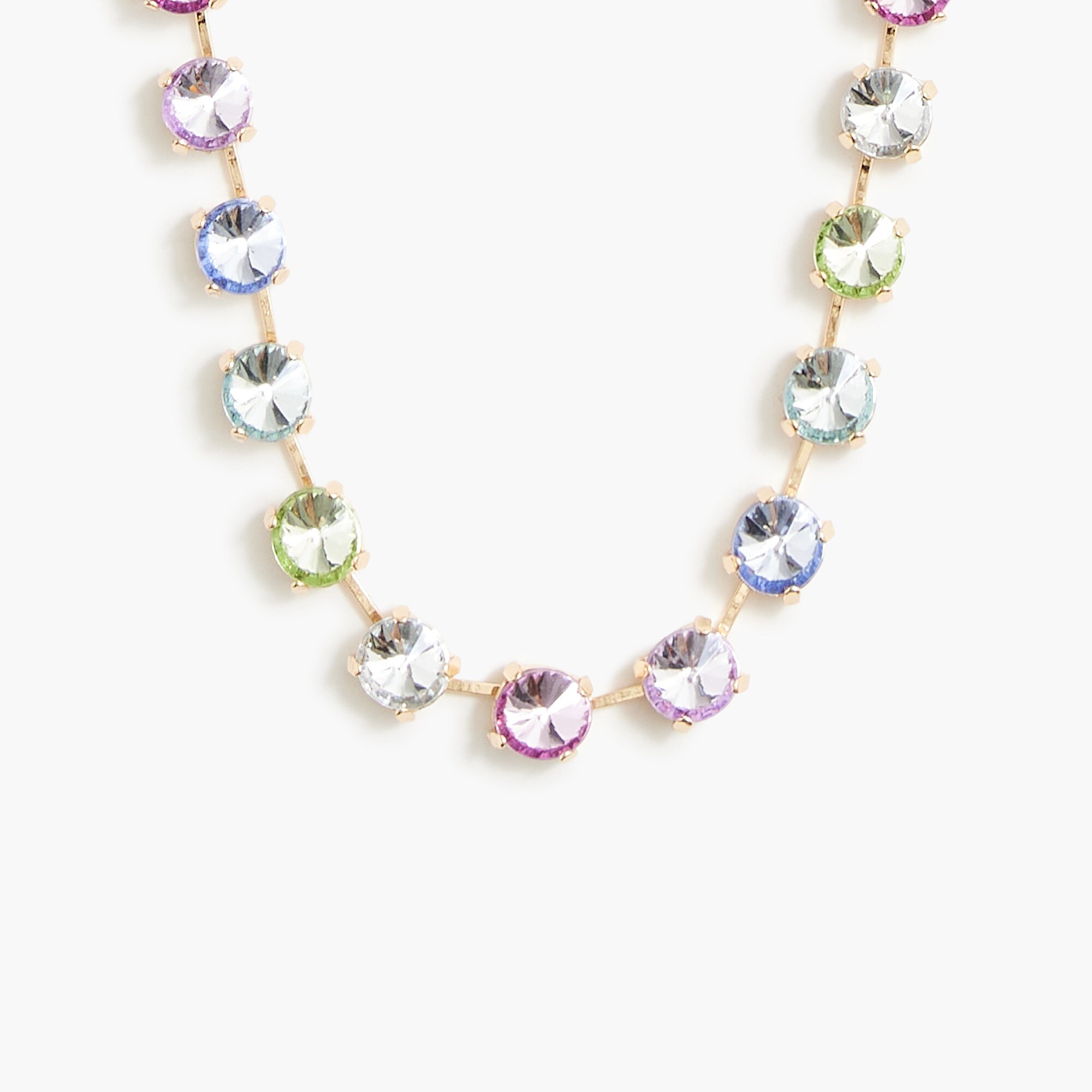 Girls' rainbow gem necklace