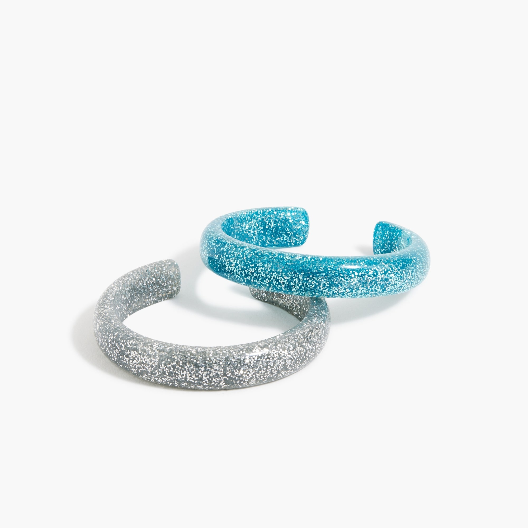 Girls' glitter cuff bracelets set