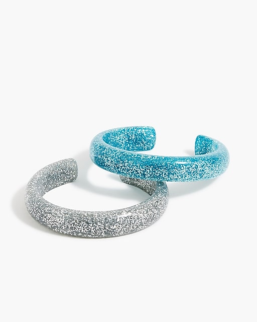girls Girls' glitter cuff bracelets set