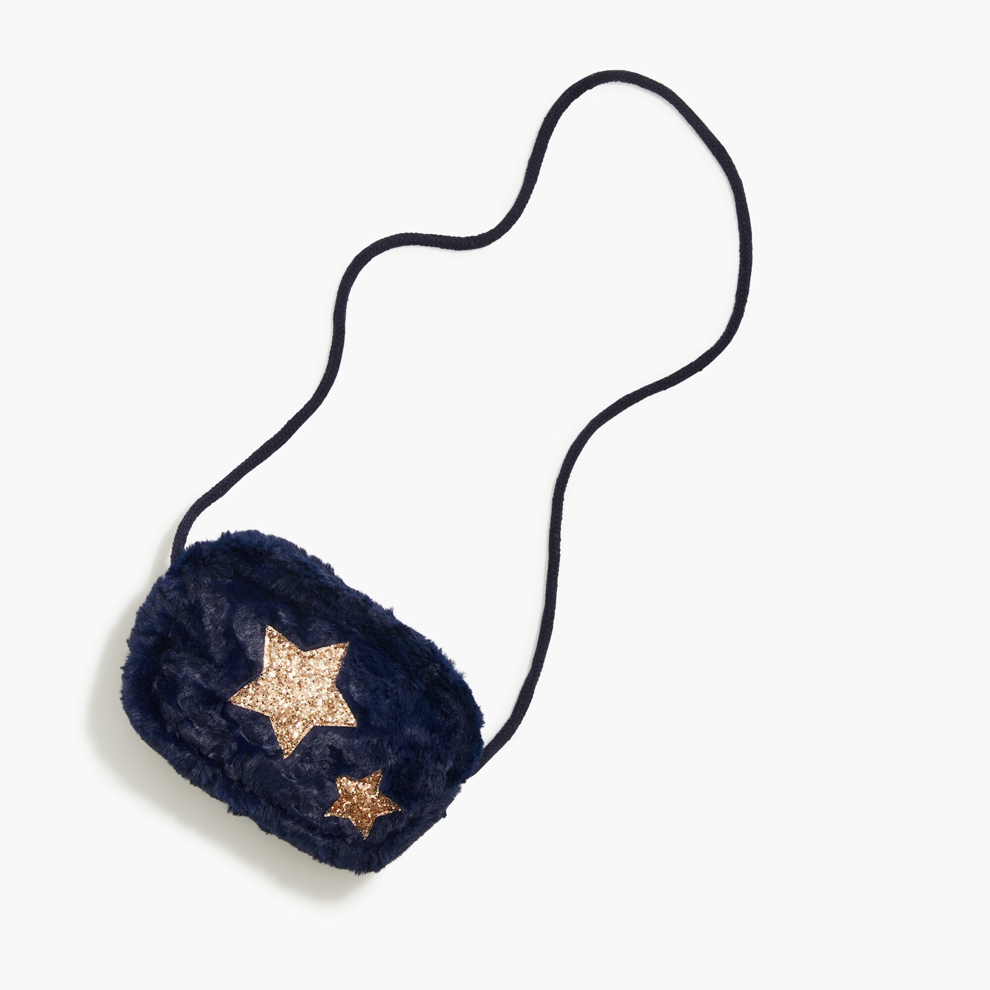 Girls' faux-fur glitter star bag