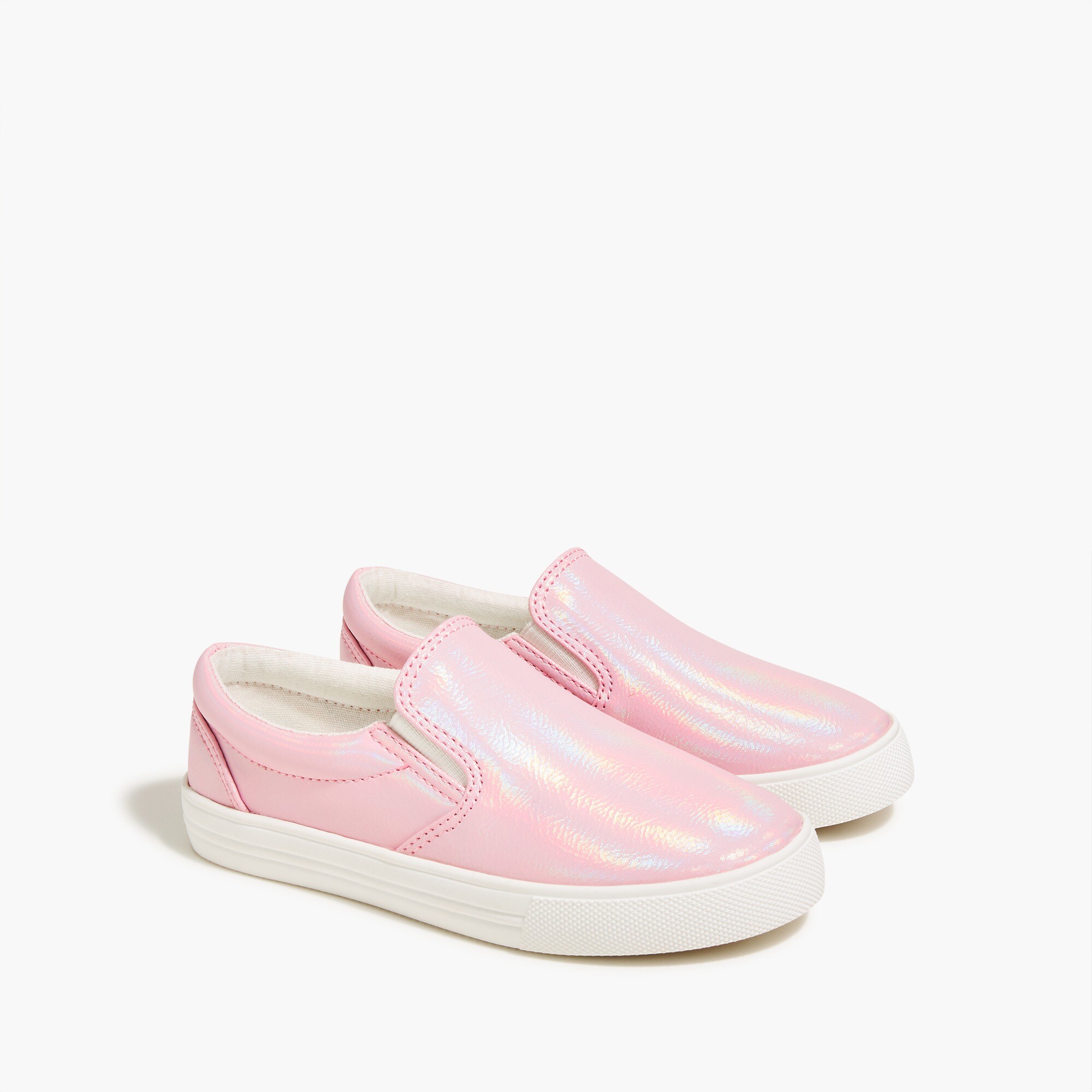 Girls' metallic slip-on sneakers