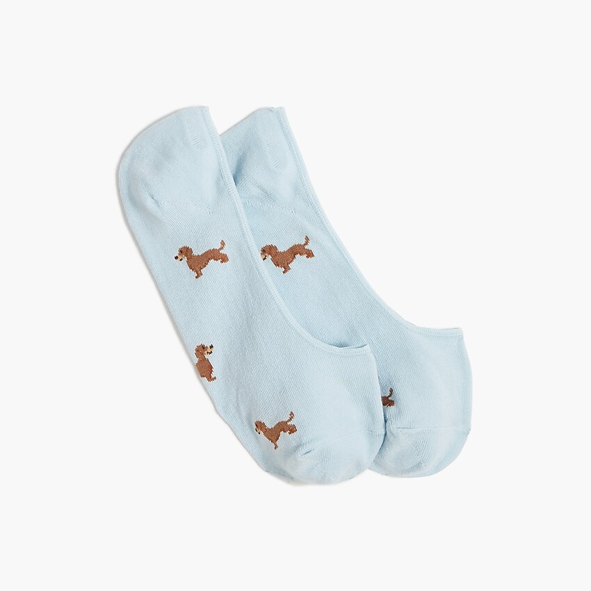factory: dachshunds no-show socks for women, right side, view zoomed