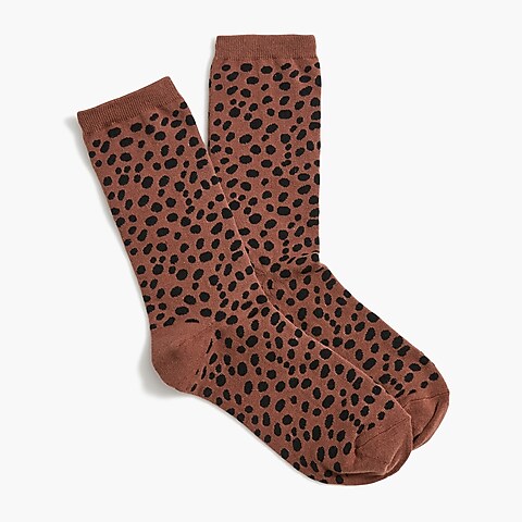 womens Leopard trouser socks