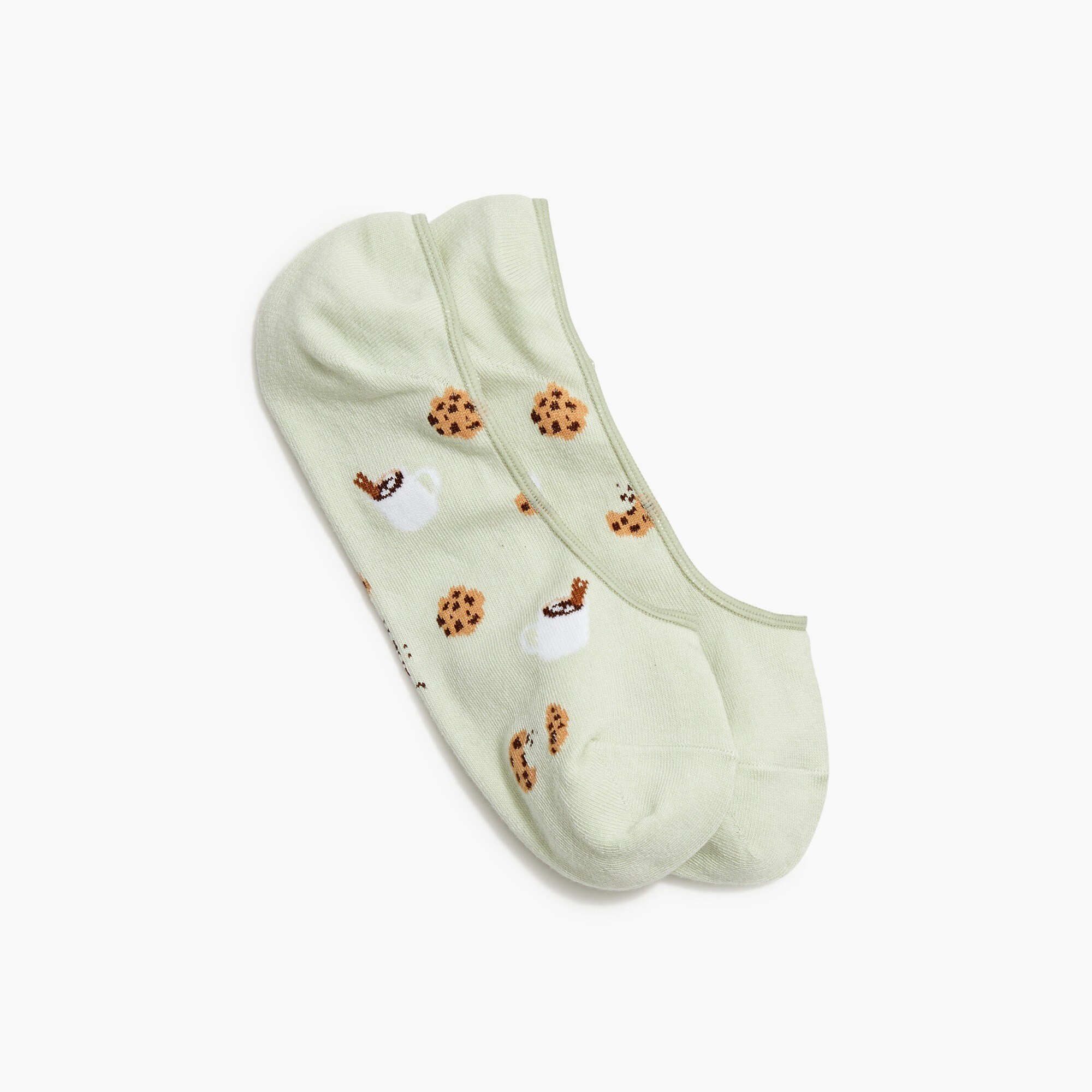 Cookies and milk no-show socks
