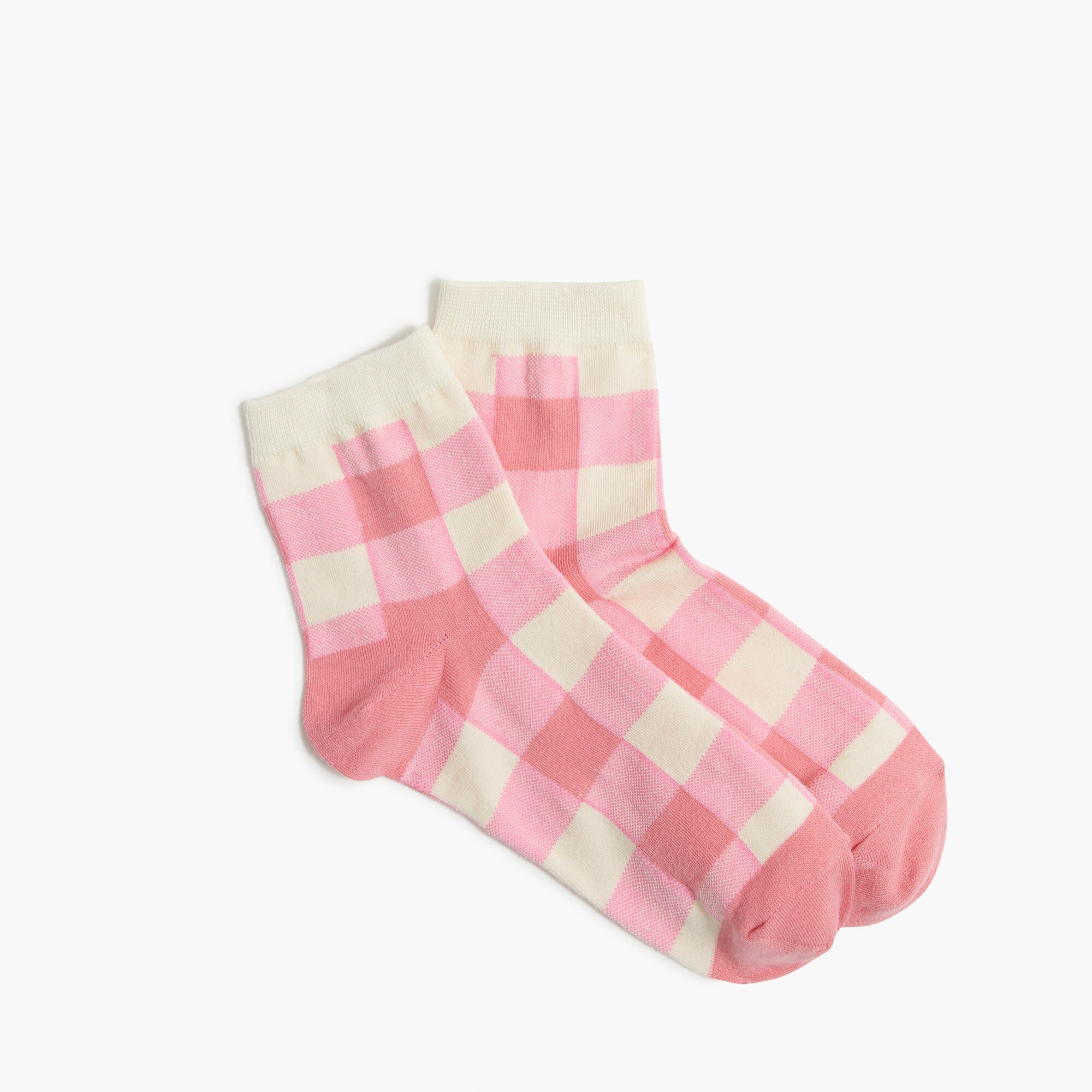 Pink gingham socks