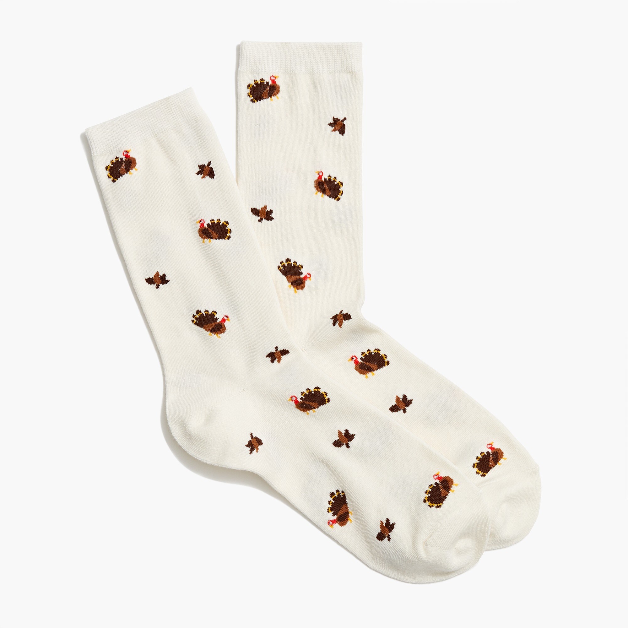 Turkey and leaf trouser socks