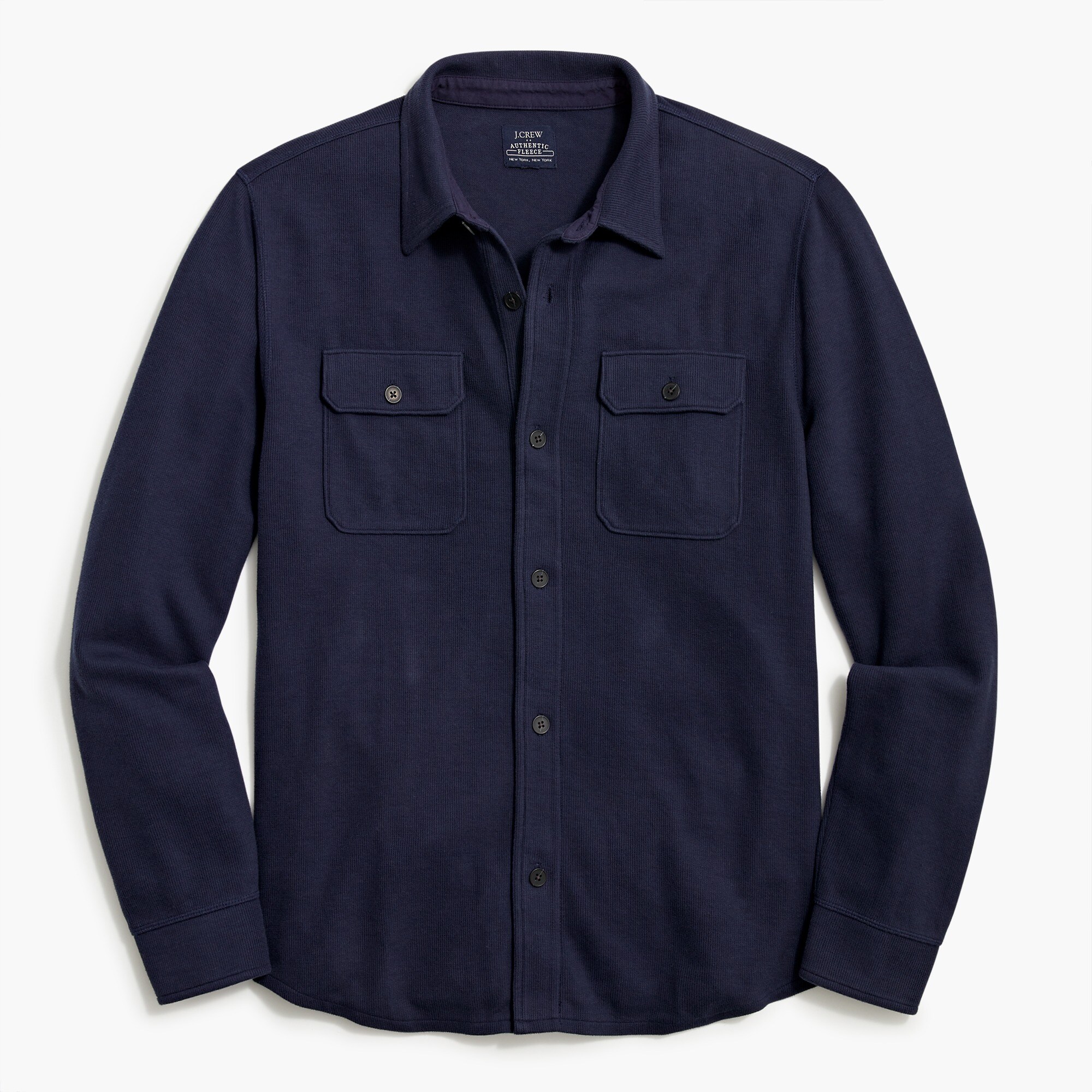 Waffle shirt-jacket