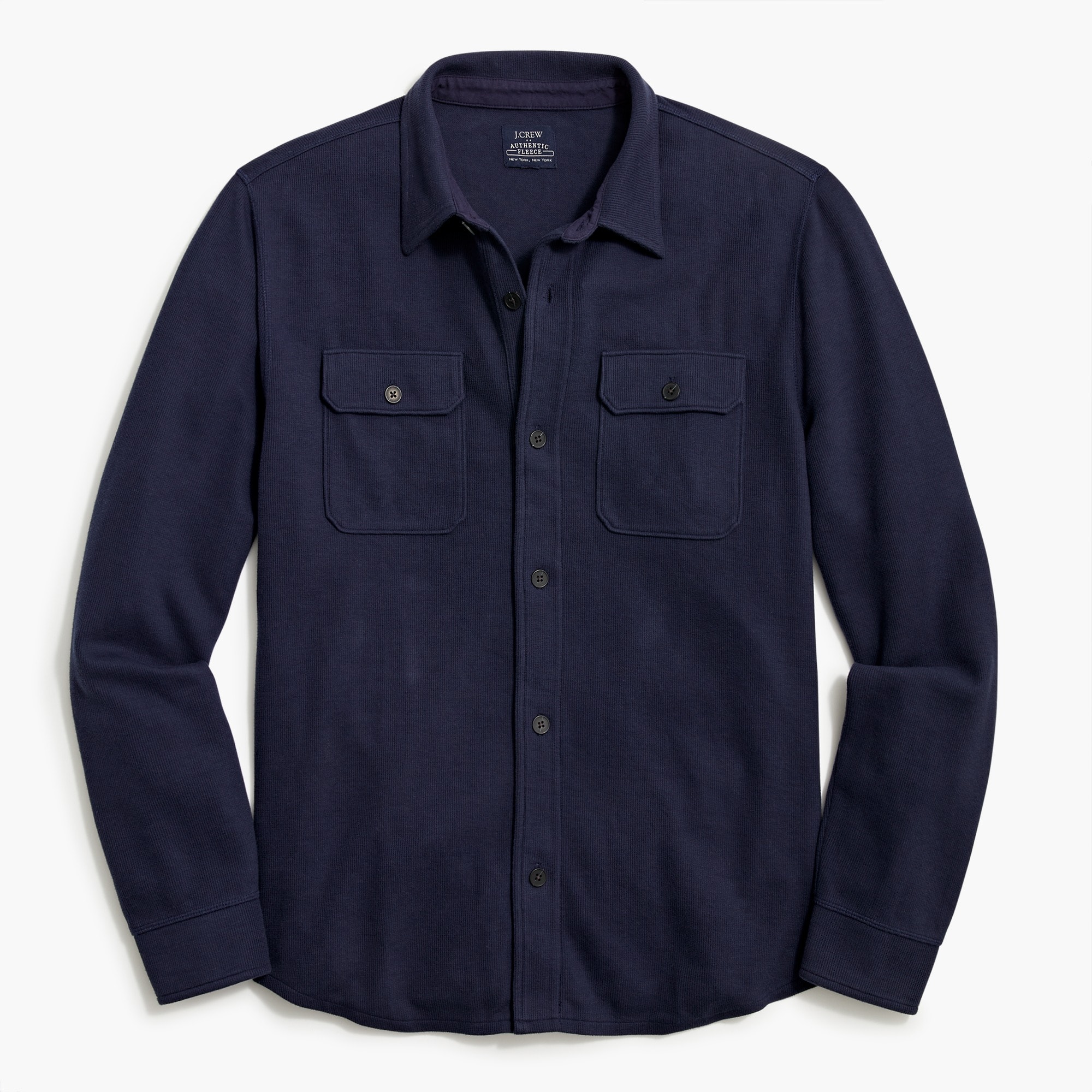 Waffle shirt-jacket