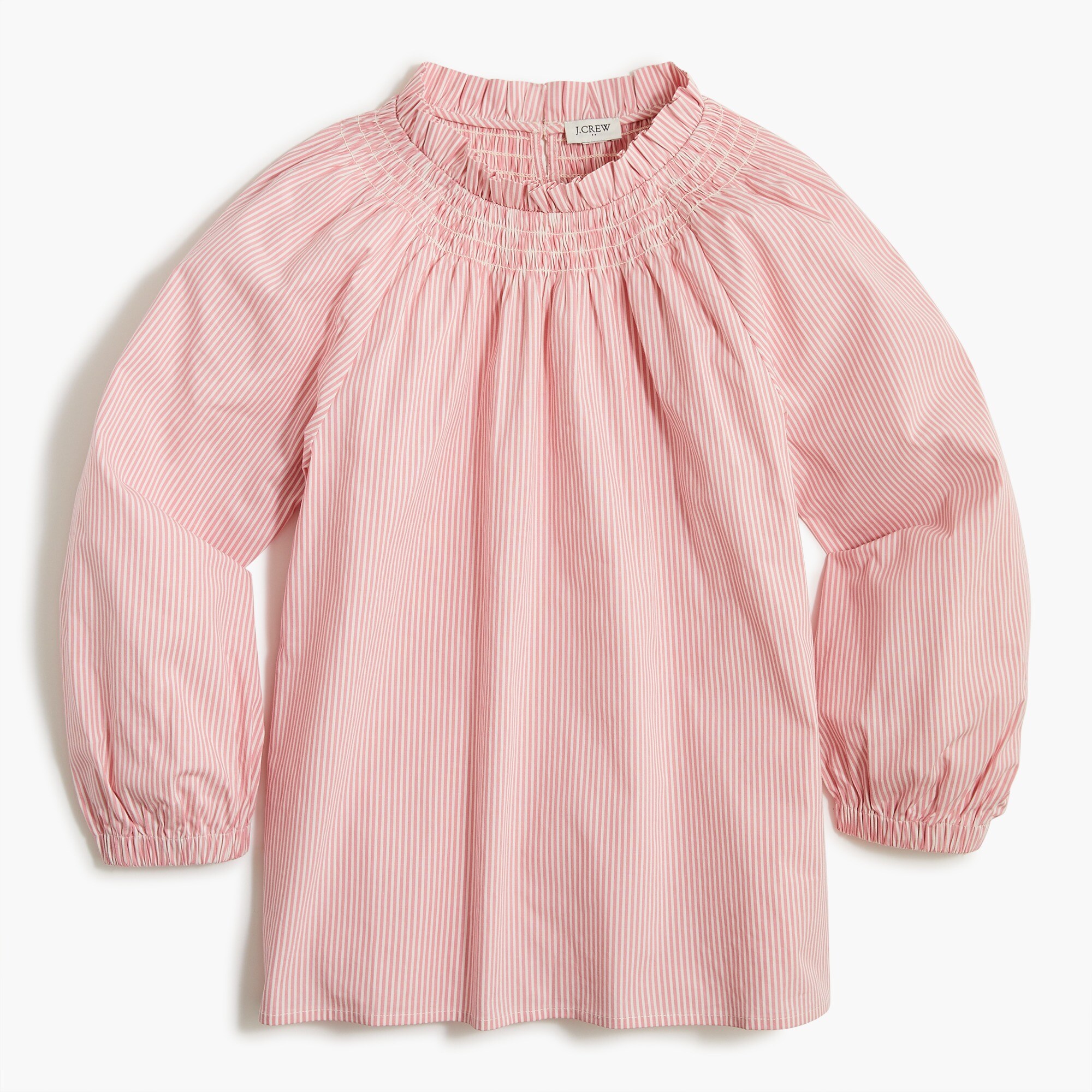 cotton poplin smocked top for women