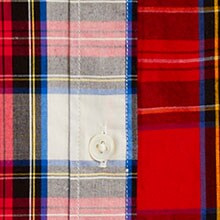Mixed-tartan shirt in signature fit TARTAN MIX POPLIN factory: mixed-tartan shirt in signature fit for women