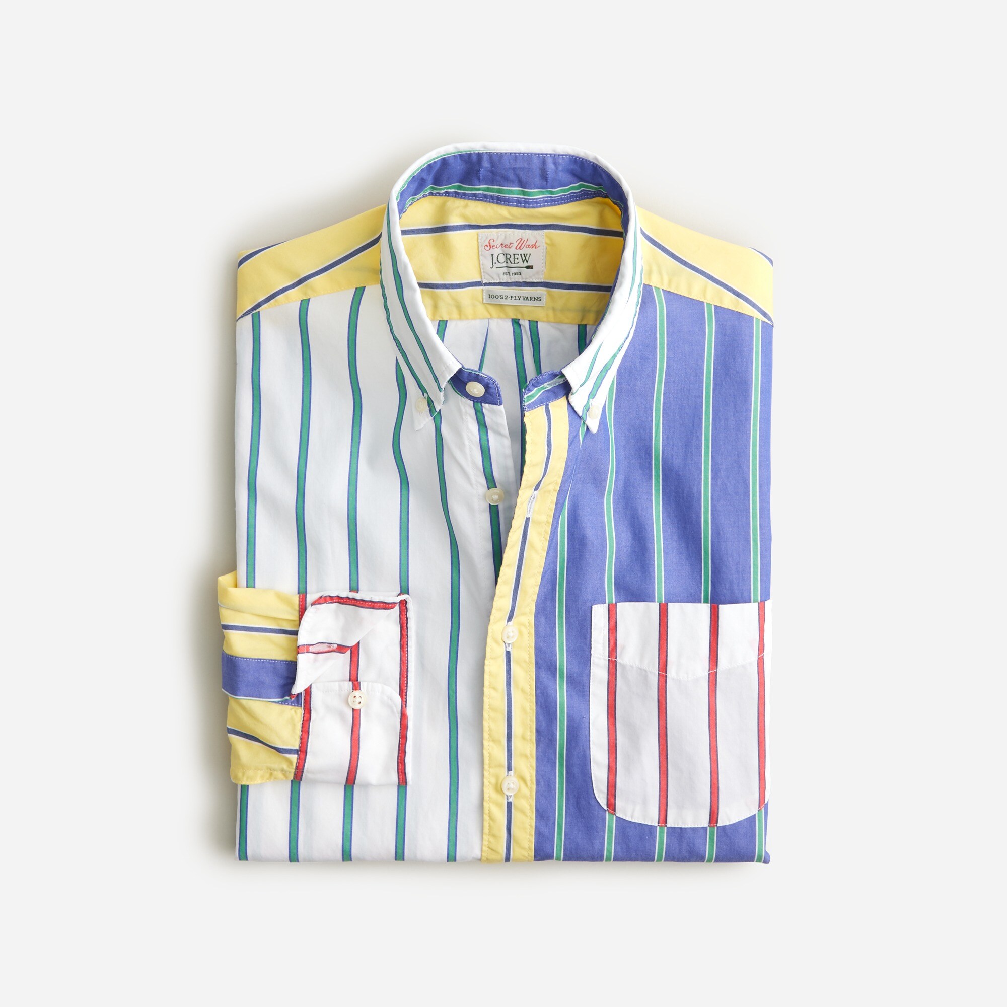 Secret Wash cotton poplin shirt in pattern