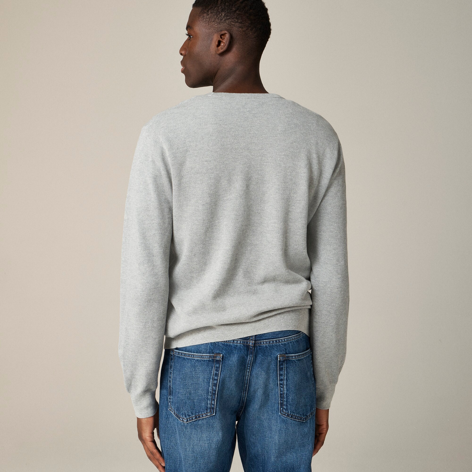 Factory: Honeycomb-stitch Crewneck Sweater For Women