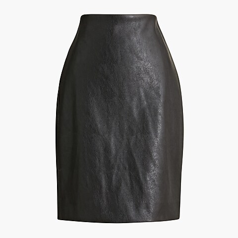  Faux-leather pencil skirt