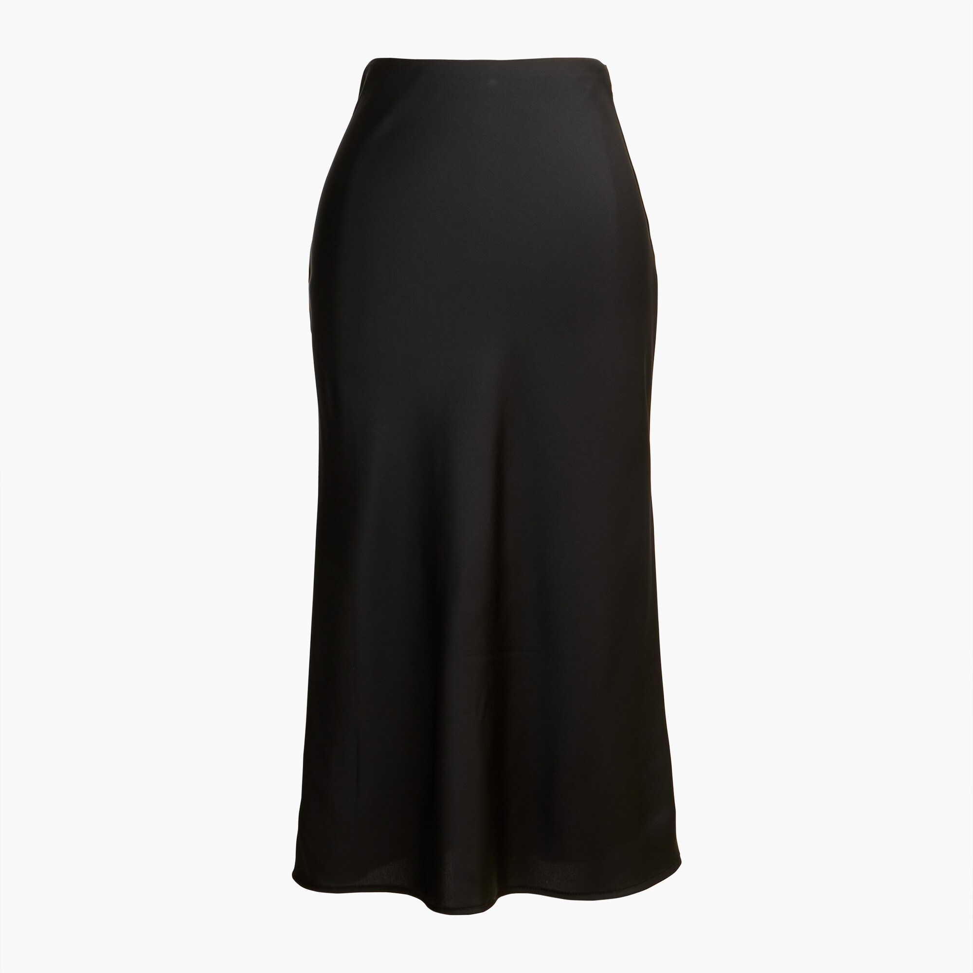 satin slip midi skirt for women