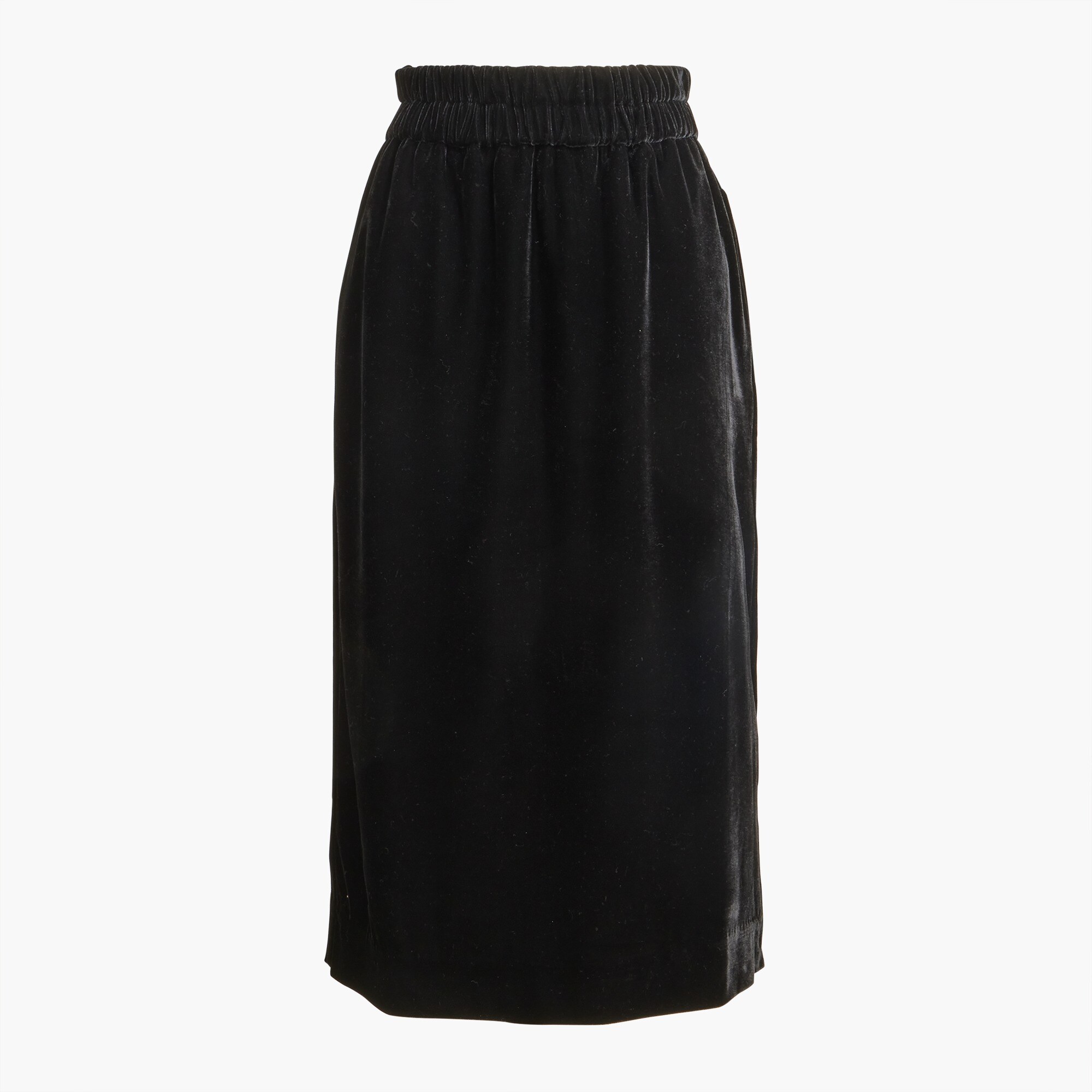 Velvet pull-on skirt