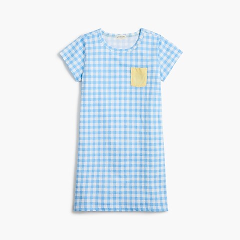 girls Girls&apos; gingham T-shirt dress