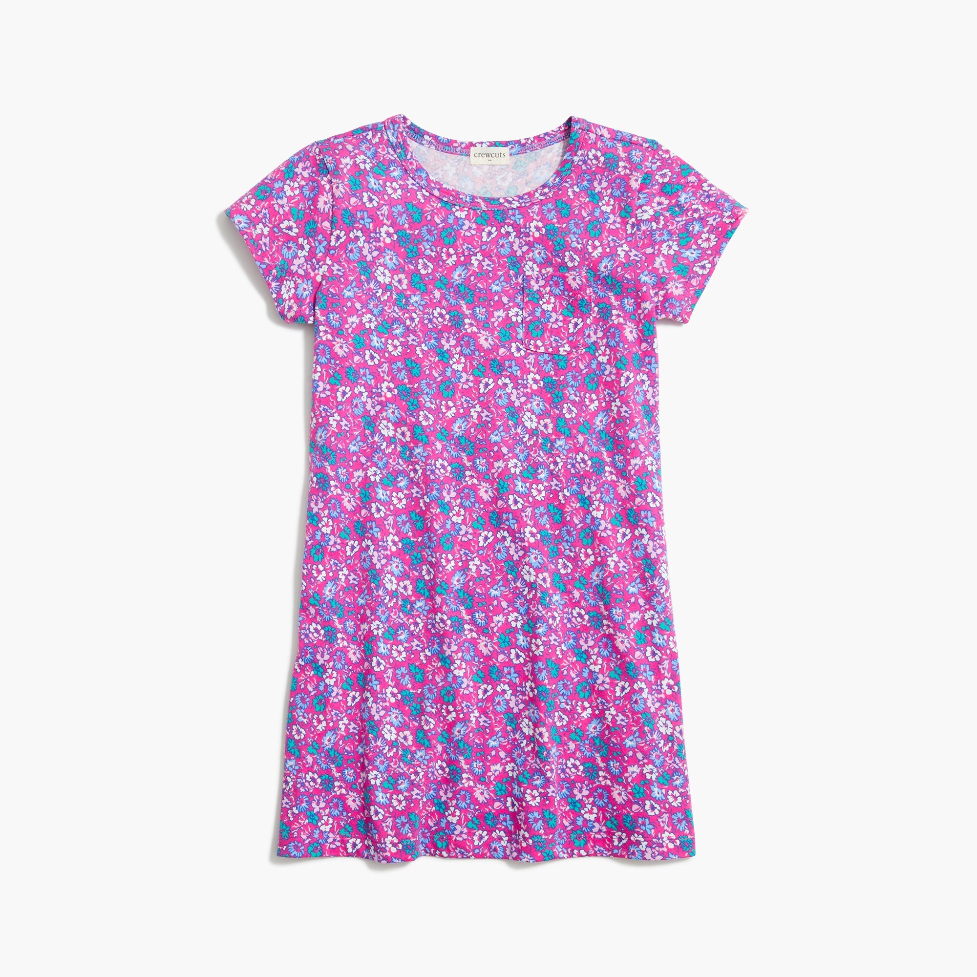 Girls' floral T-shirt dress