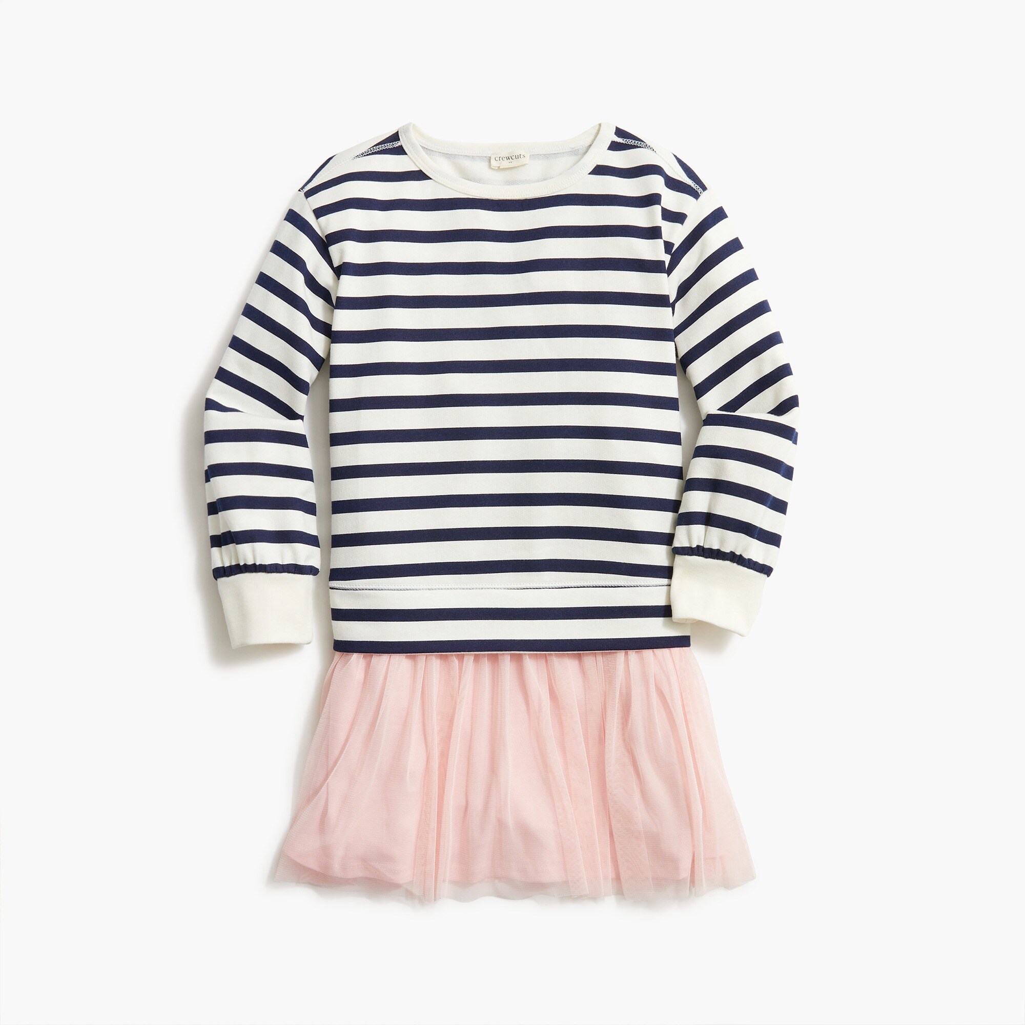 Girls' sweatshirt-dress with tulle skirt
