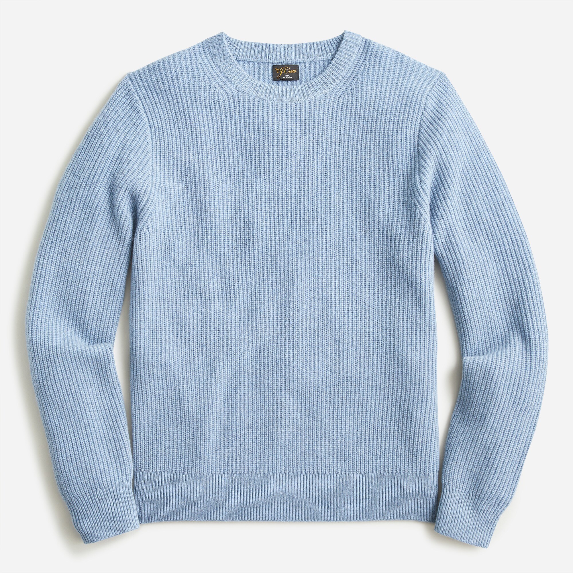 Cashmere ribbed crewneck sweater