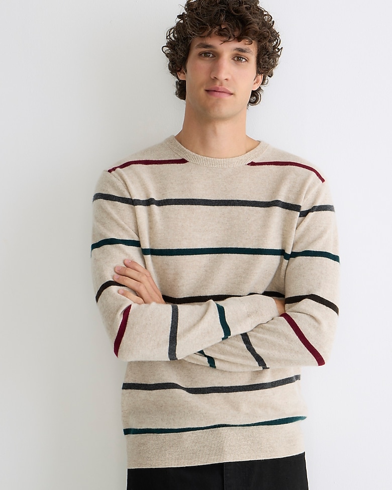 J.Crew: Cashmere Sweater In Stripe For Men