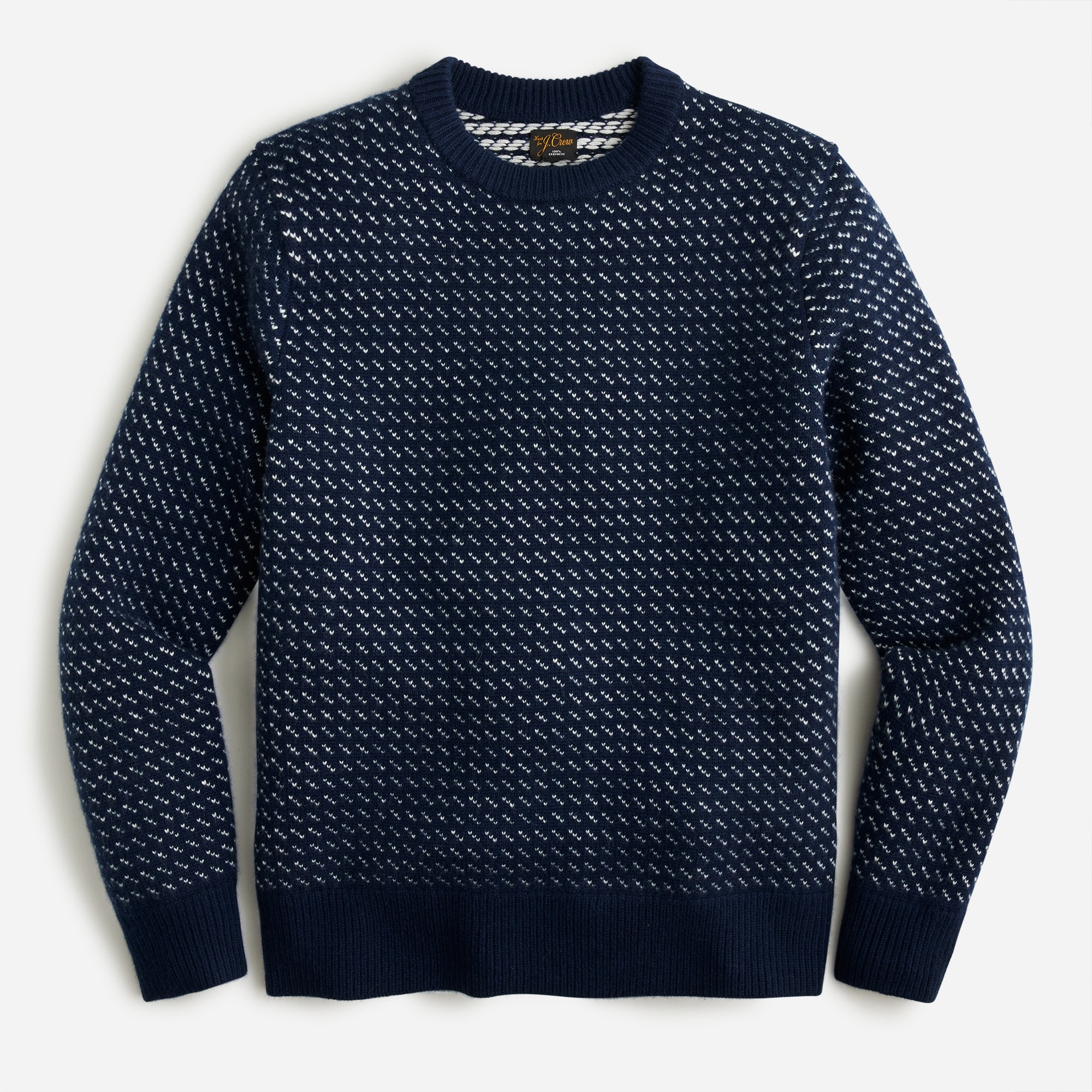 J.Crew Heavyweight Cashmere Sweater In Heritage Bird s eye Stitch For Men