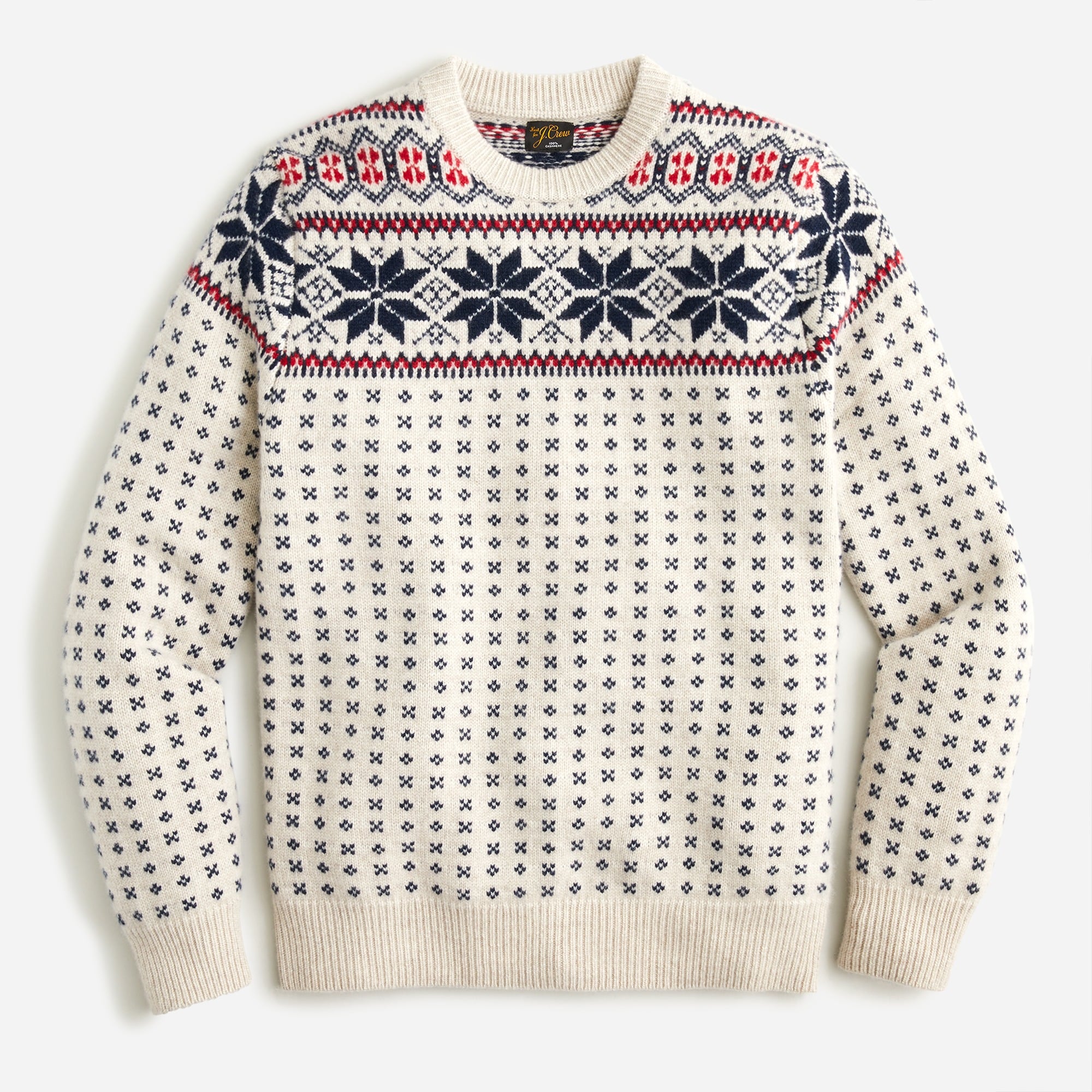 J.Crew Heavyweight Cashmere Fair Isle Sweater For Men