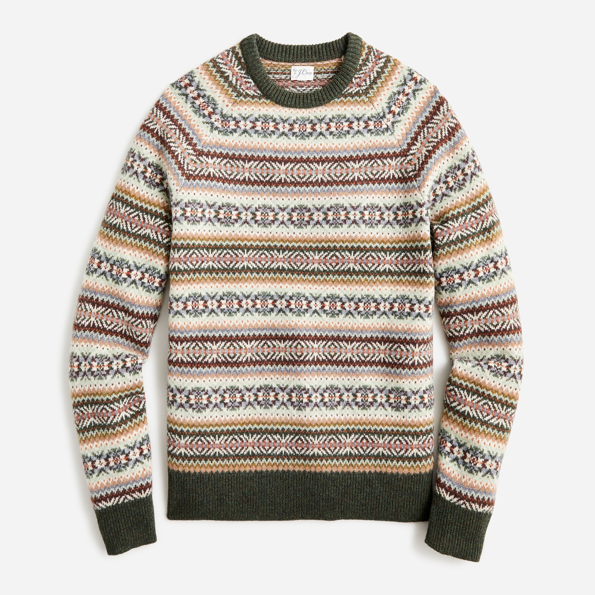 J.Crew: Fair Isle Sweater In Wool Blend For Men