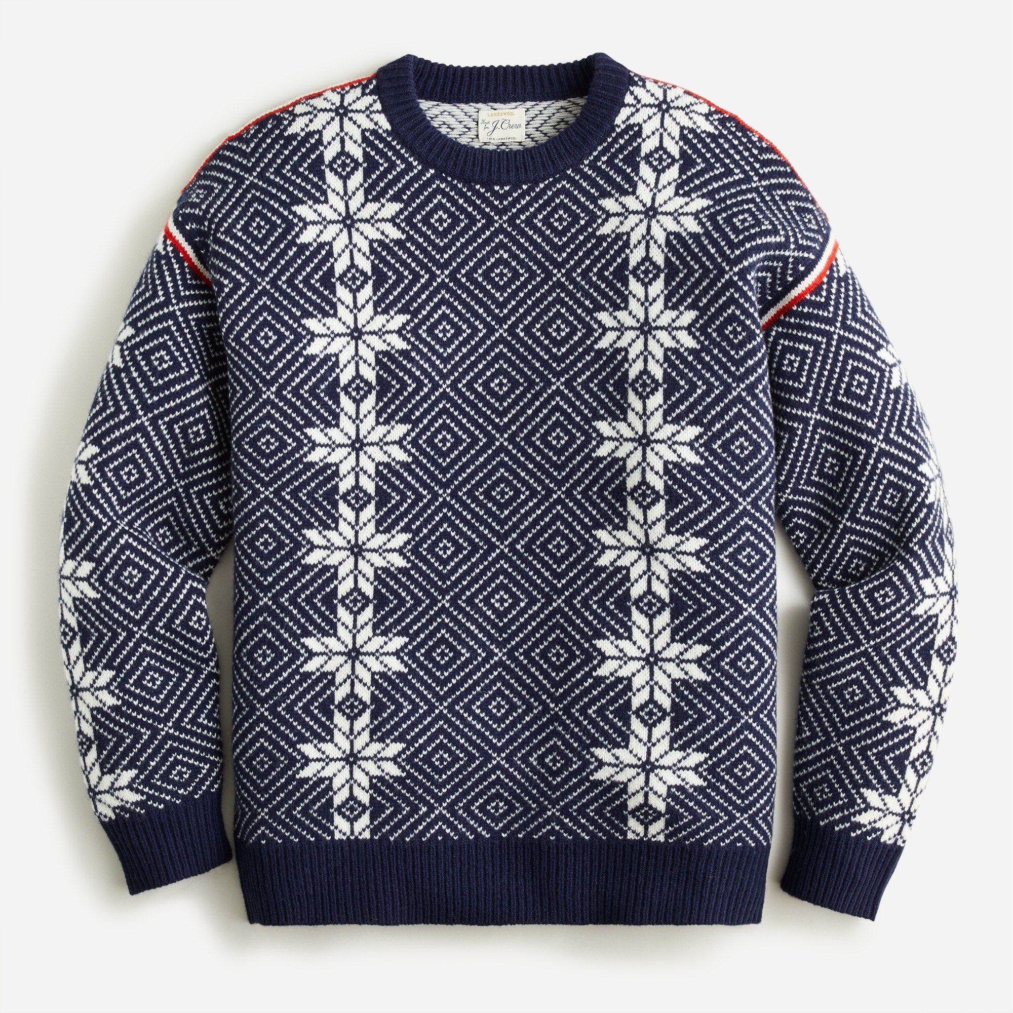 Lambswool jacquard ski sweater
