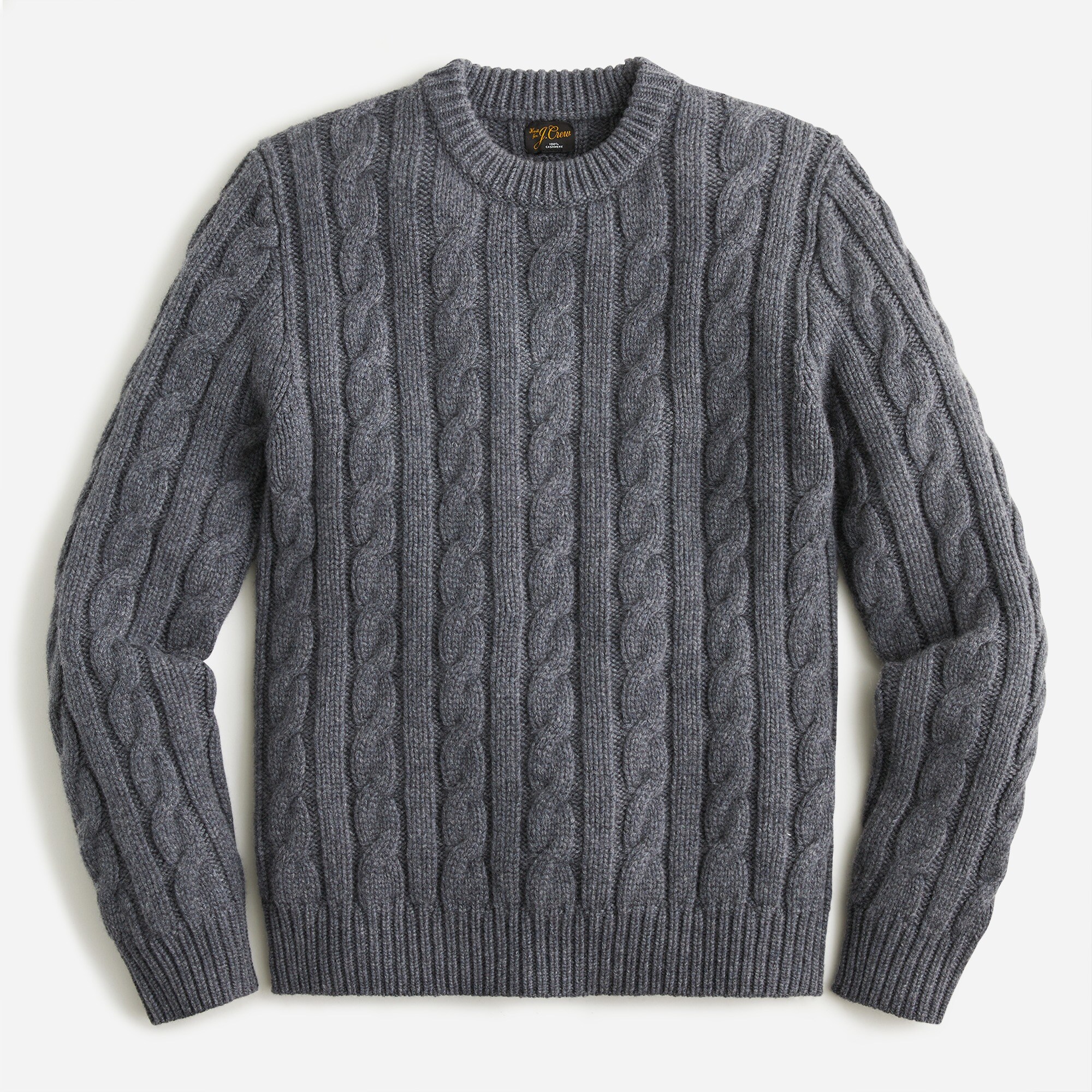 Chunky heavyweight cashmere cable-knit sweater