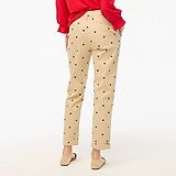 Petite high-rise girlfriend chino pant with hearts