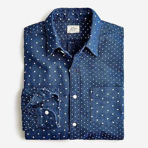  Indigo-dyed steep twill two-pocket shirt