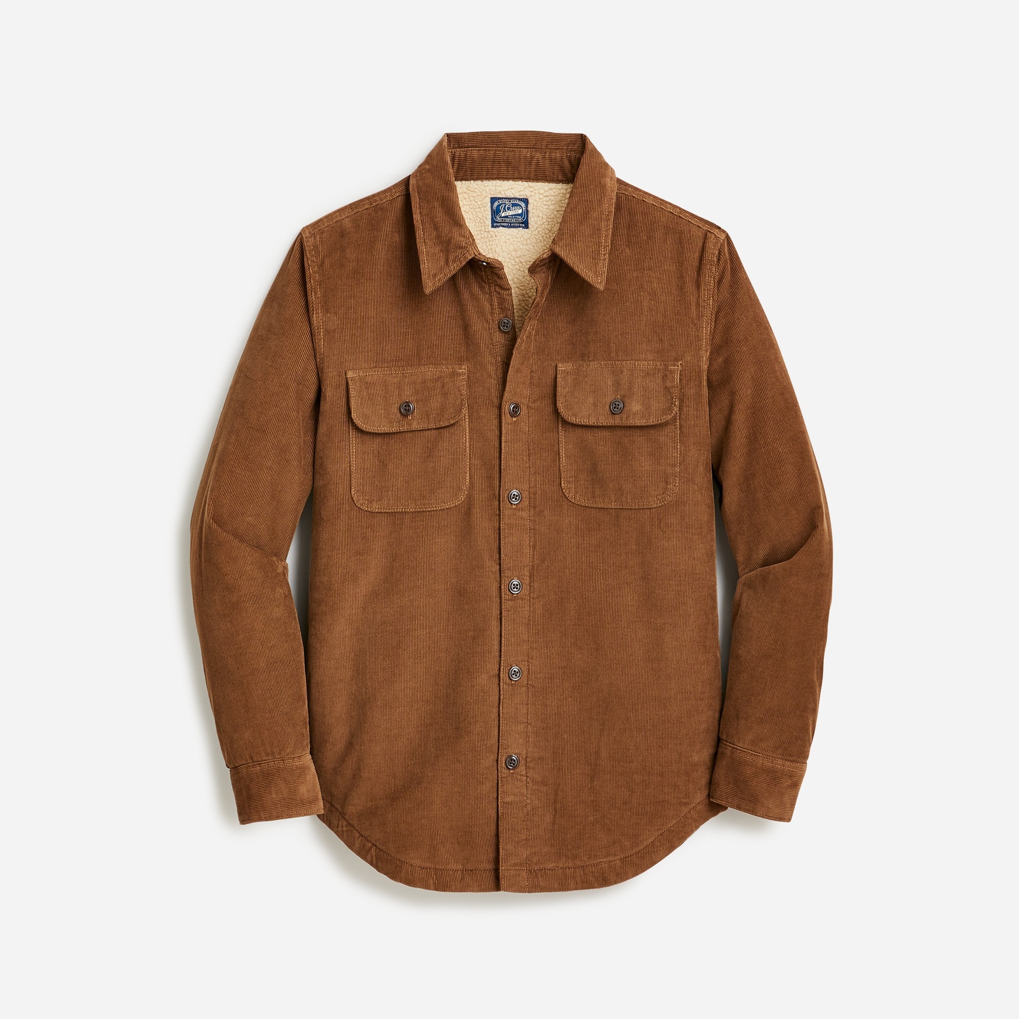 J.Crew: Sherpa-lined Corduroy Shirt-jacket For Men