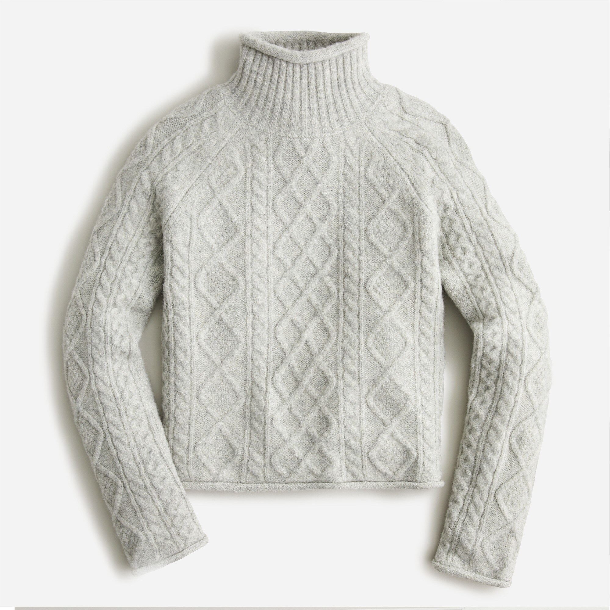 Cable-knit rollneck sweater
