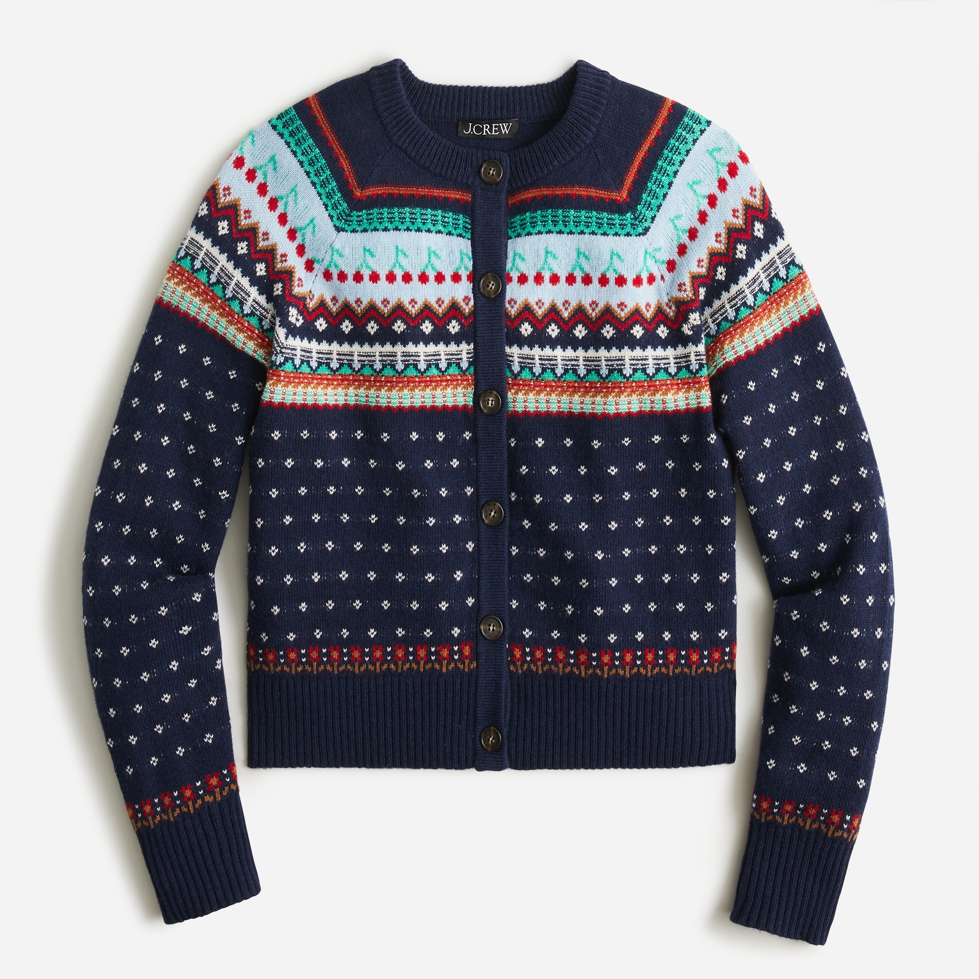 Fair Isle cardigan sweater