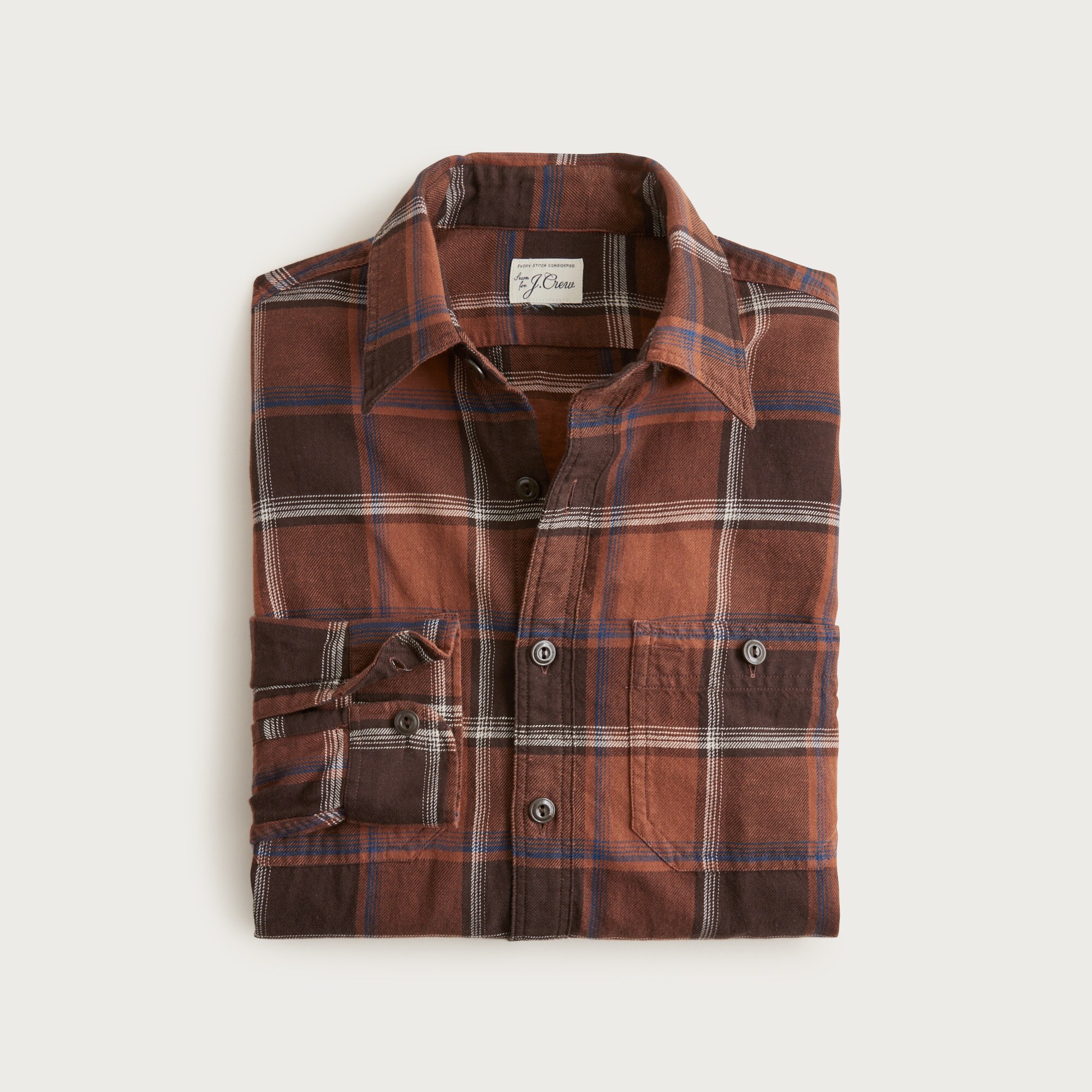 Cotton-hemp blend twill workshirt