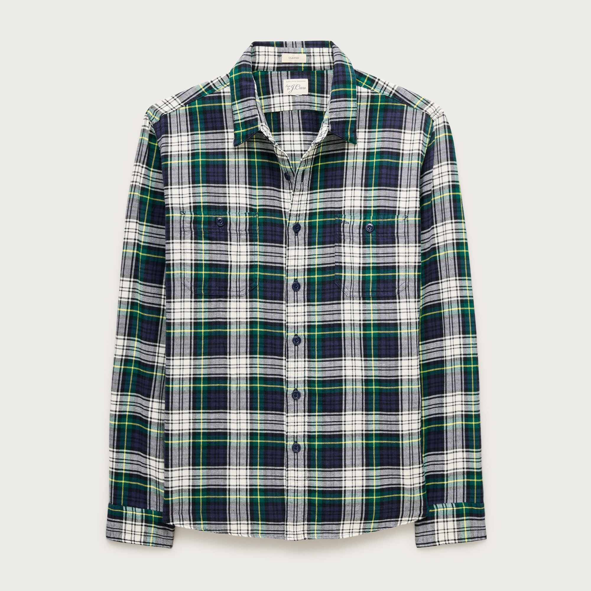 Cotton-hemp blend twill workshirt