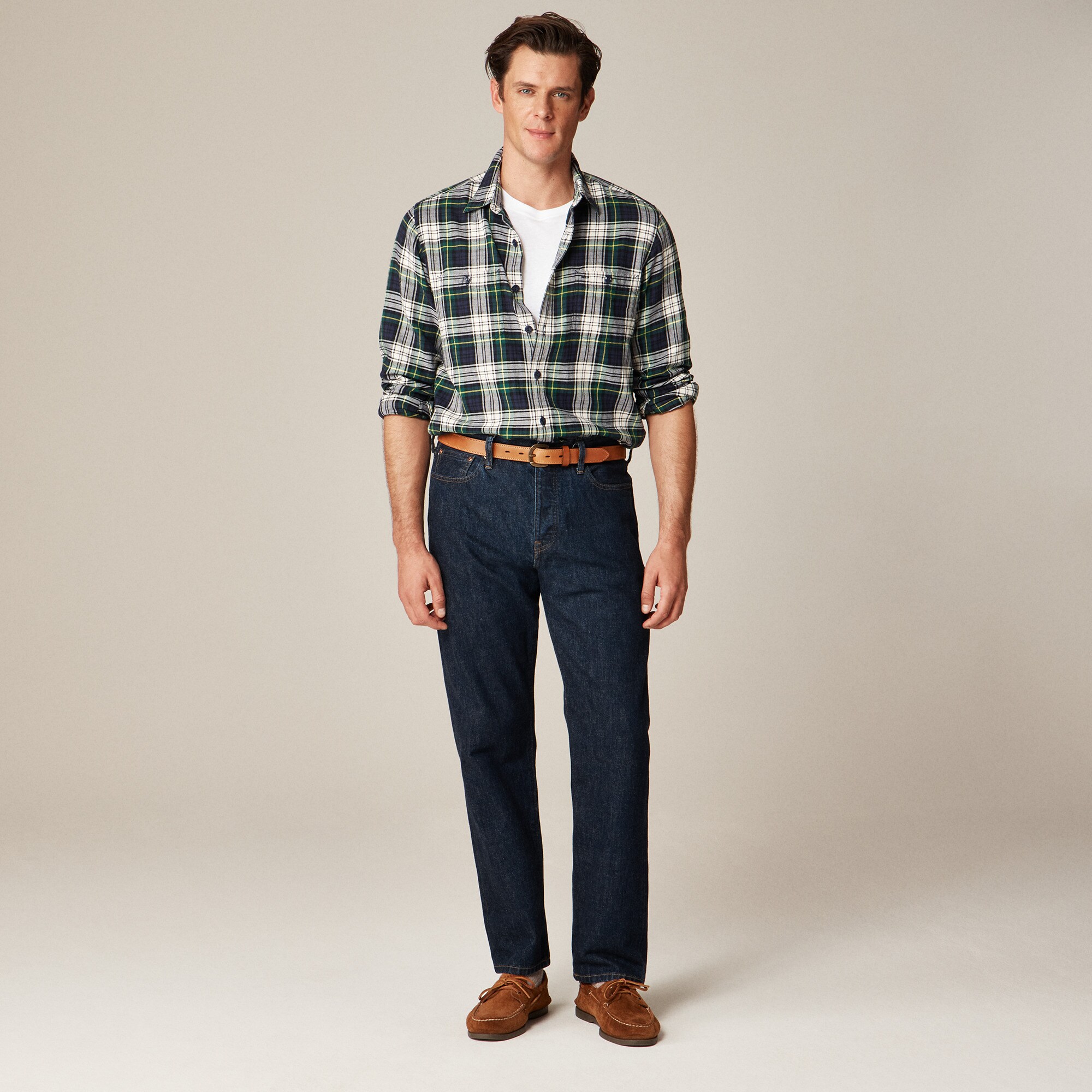 Cotton-hemp blend twill workshirt