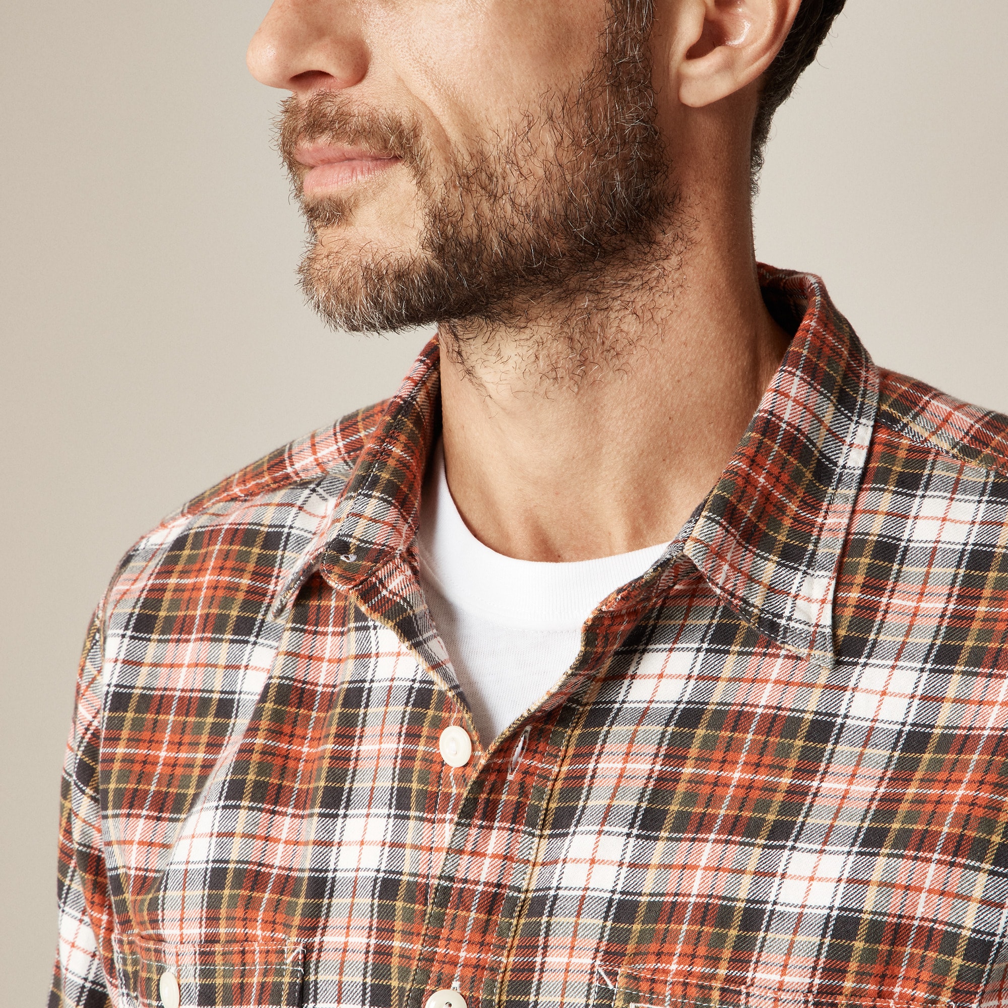 Cotton-hemp blend twill workshirt